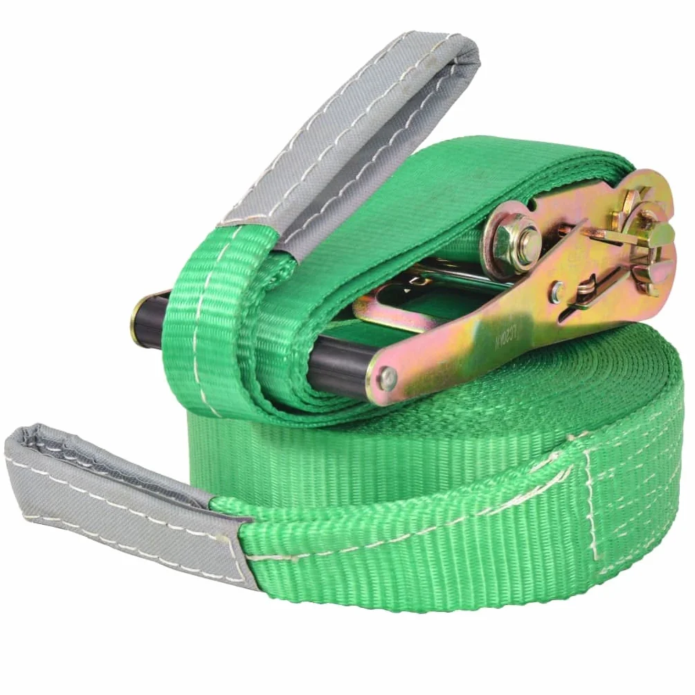 vidaXL Cuerda de Equilibrio Slackline 15 m x 50 mm 150 kg Amarillo/Verde