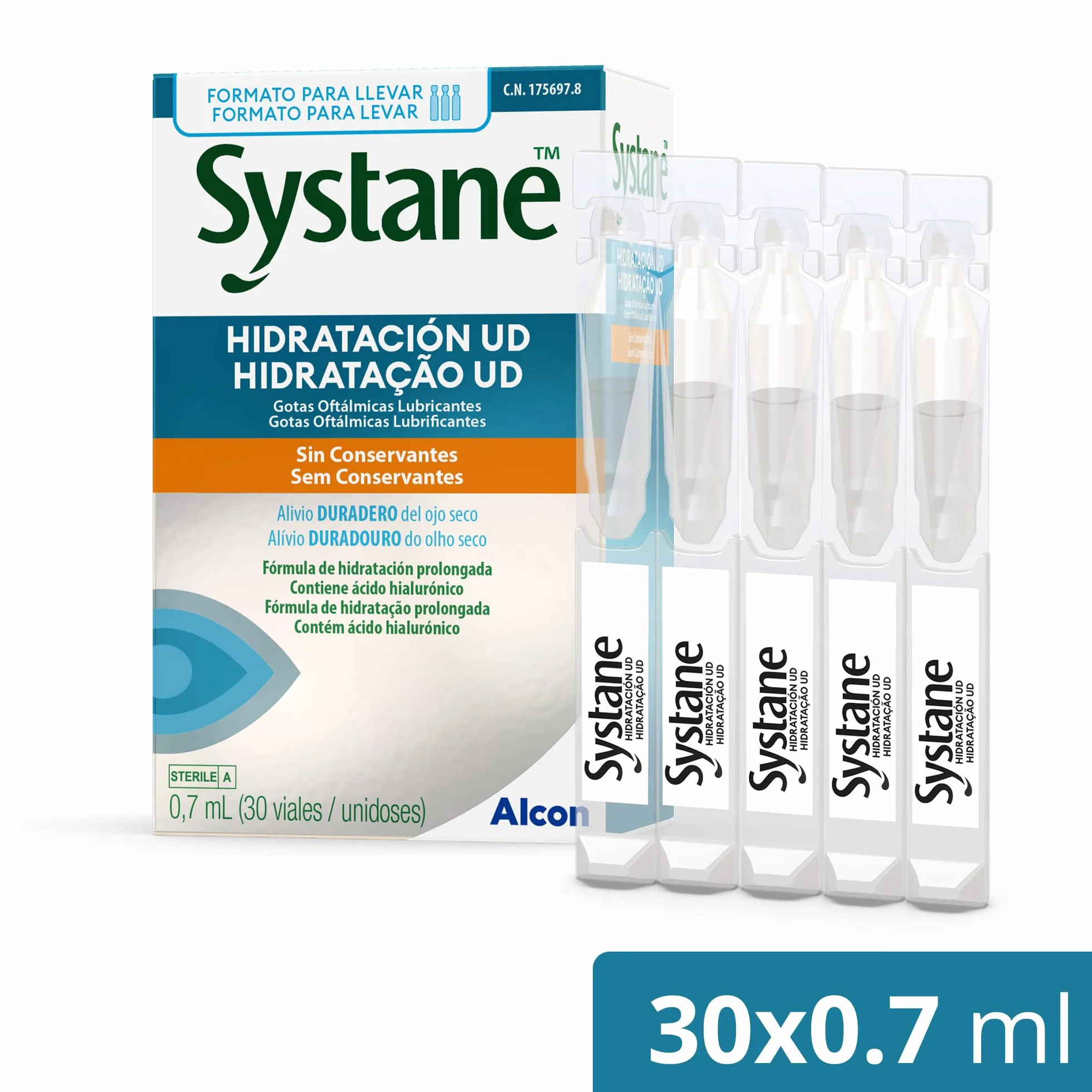 Systane Hidratación UD gotas oftálmicas lubricantes 30 x 0.7 ml