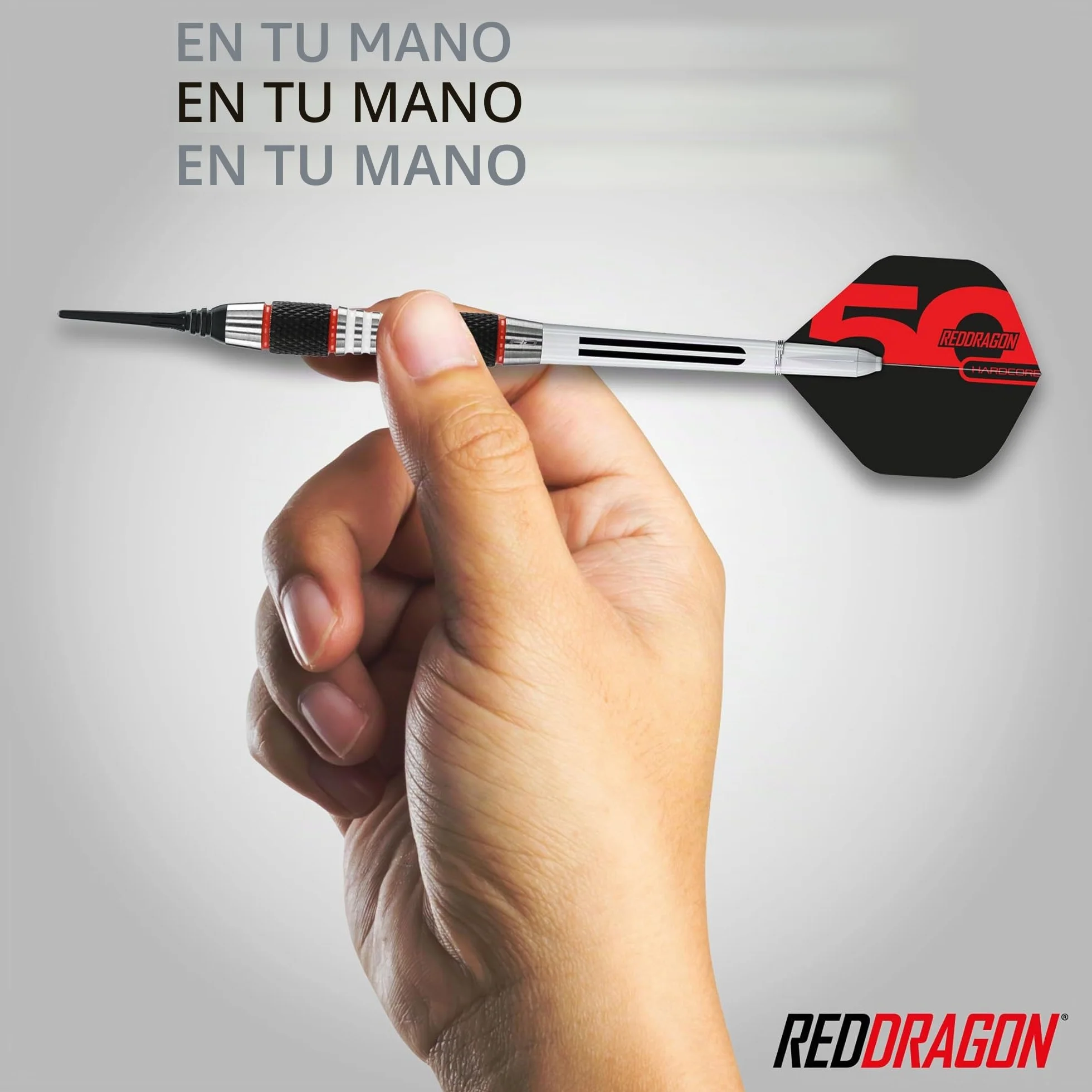 RED DRAGON Darts - Axis 18g Barril/Peso Total de 20g Tungsteno - Dardos Diana Electrónica Profesional - Punta de Plastico - Incluye Plumas y Ejes para Dardos