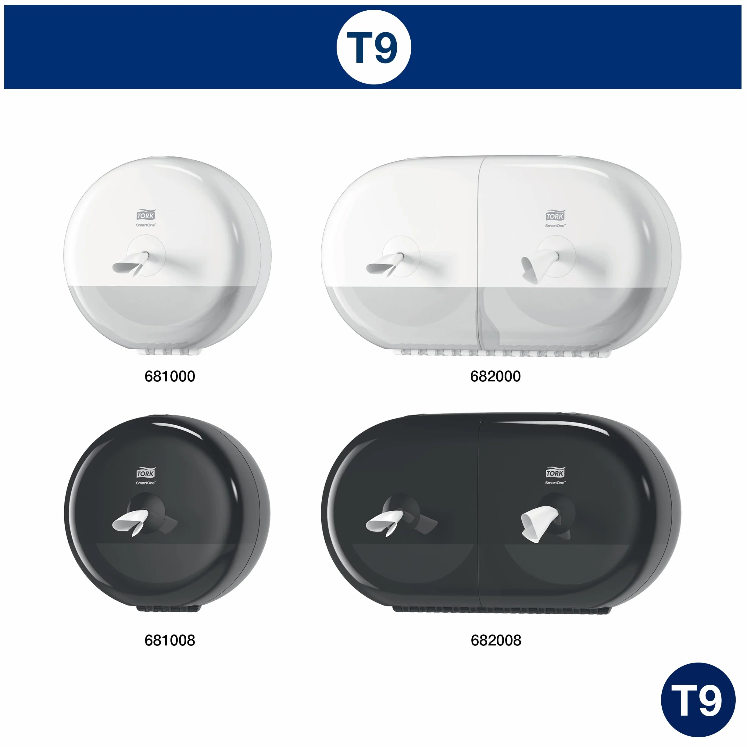 Tork SmartOne Mini rollo de papel higiénico blanco T9