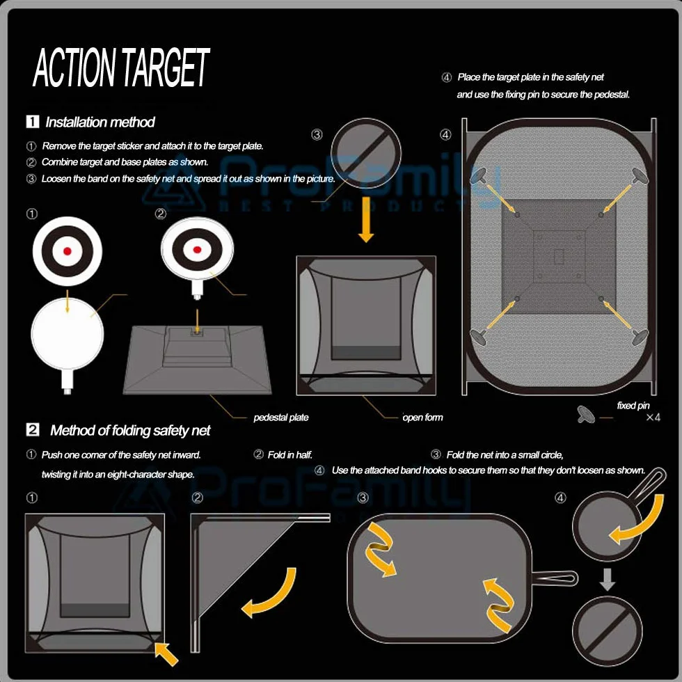 Objetivo automático de acción de Airsoft para Disparar, Pistolas de BB y pellets Reutilizables con Objetivos de Entrenamiento de Red de Trampa