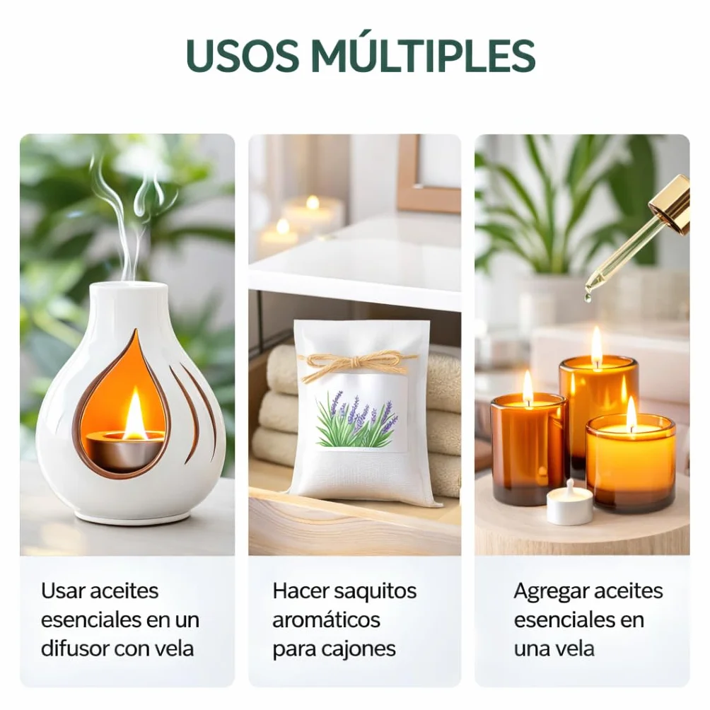 Aceite Esencial de Lavanda Orgánico 100ml Favorece el Sueño Relajación Masaje Corporal