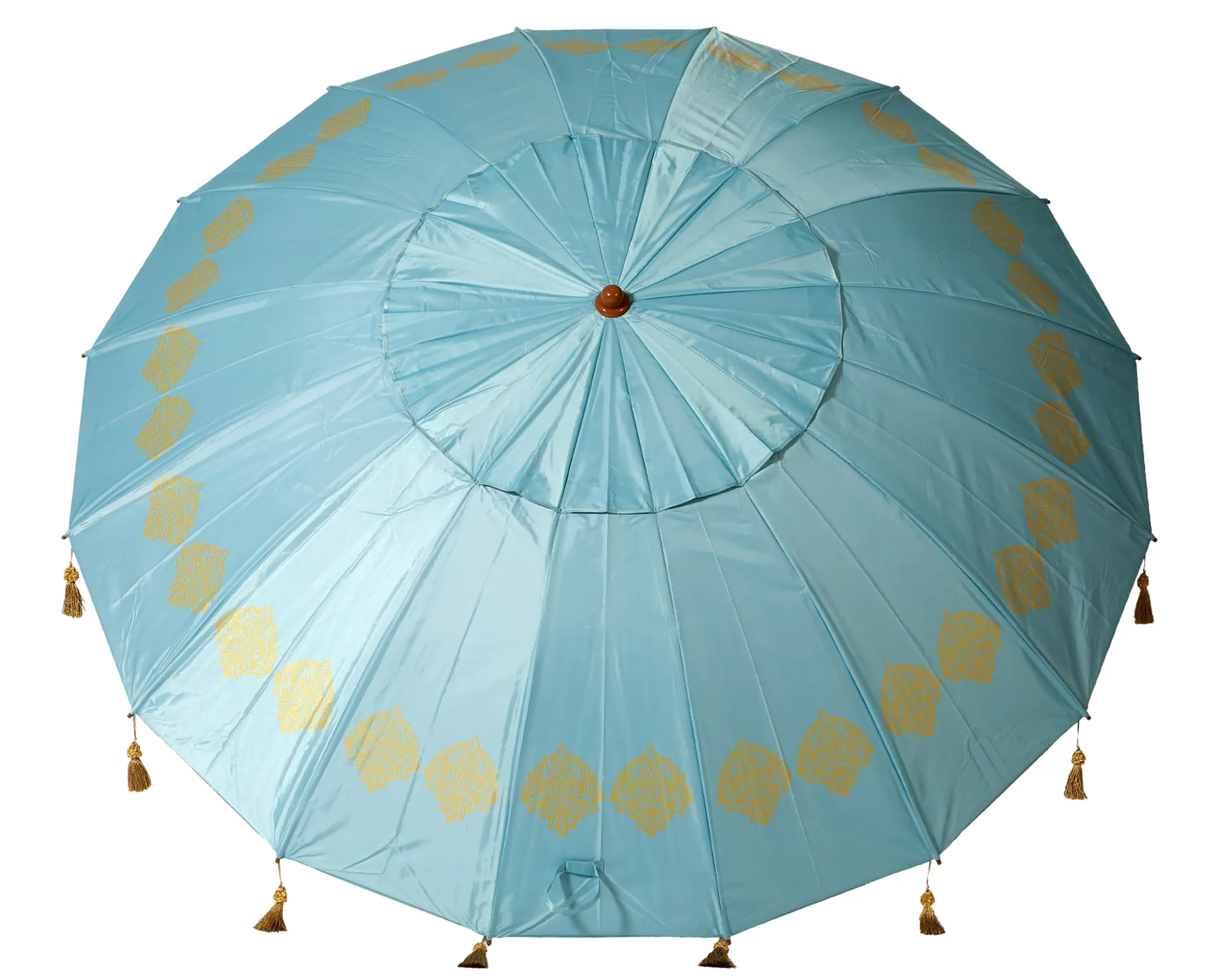 Atosa Sombrilla de Playa ø desde 180 a 240 cm de Aluminio Modelo Oriental con Flecos con UPF 50+