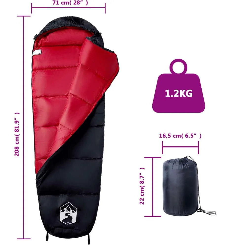 Mangloder - Saco de dormir tipo momia para adultos con capucha, impermeable, poliéster, ligero, ideal para senderismo, trekking, viajes al aire libre, aislado a 10-20 ℃