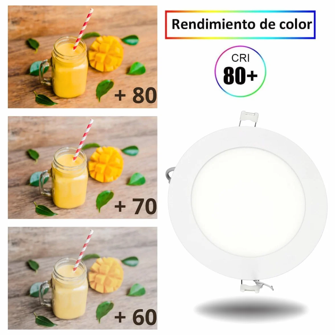 Jandei Downlight LED Panel Extraplano Redondo 9W 6000K Blanco Frío Interior Oficina