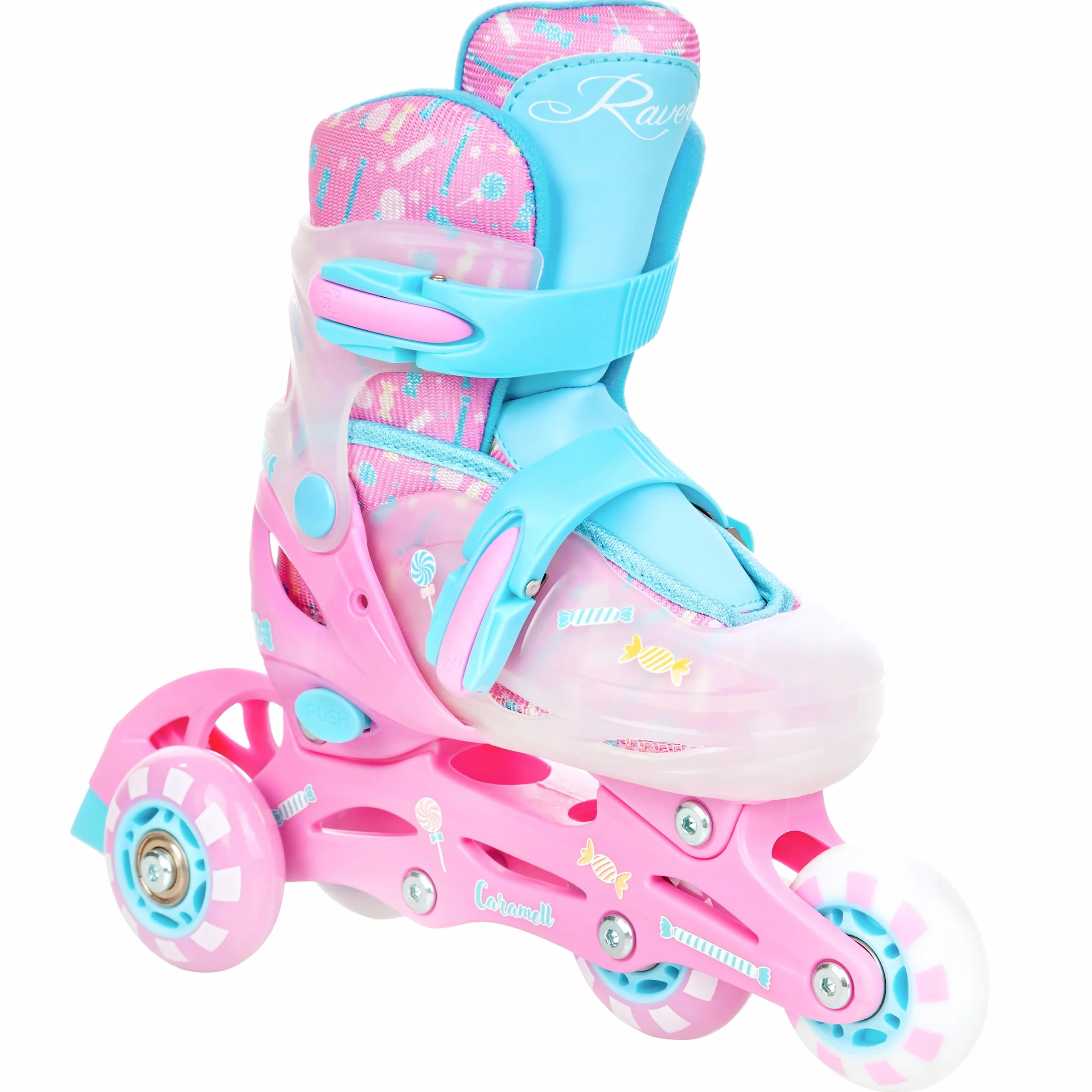 Raven - Patines para niñas y niños, Adultos - 3 en 1 con Ruedas en línea, para Aprender - Ajustables
