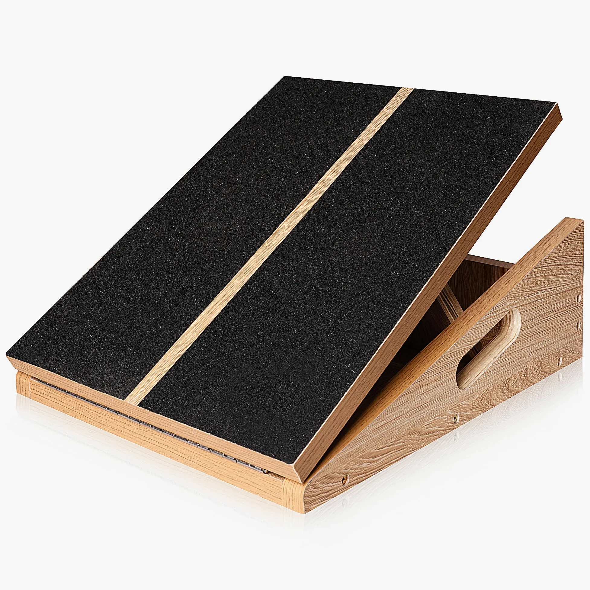 Tabla inclinada profesional de madera grande para estiramiento de pantorrillas, estirador de pantorrilla inclinado ajustable para prevención de lesiones, tabla de estiramiento de tobillo con