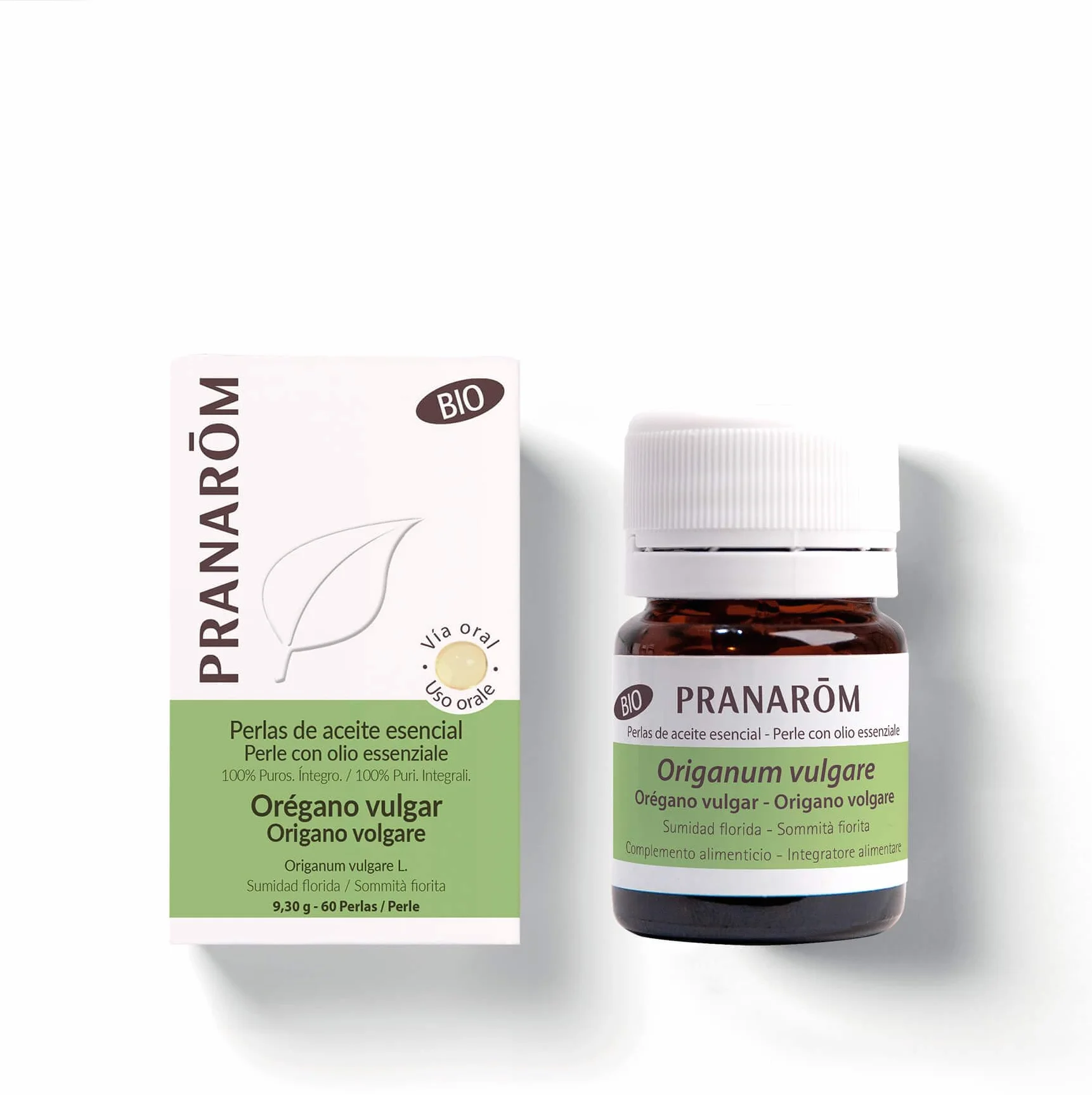 PRANAROM Perlas Orégano Bio Aceite Esencial Puro 60 Cápsulas Digestión Bienestar General