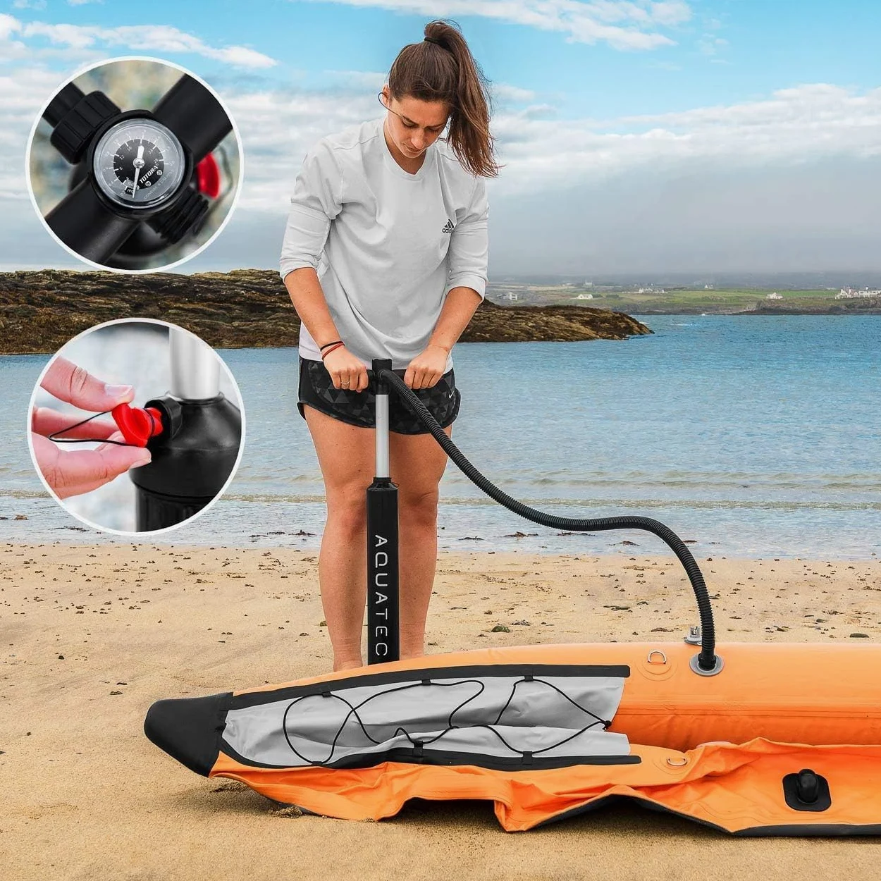 AQUATEC Kayaks inflables – Opciones Profesionales e intermedias, Asientos Individuales o para Dos Personas – Completos con Asientos, remos y Accesorios