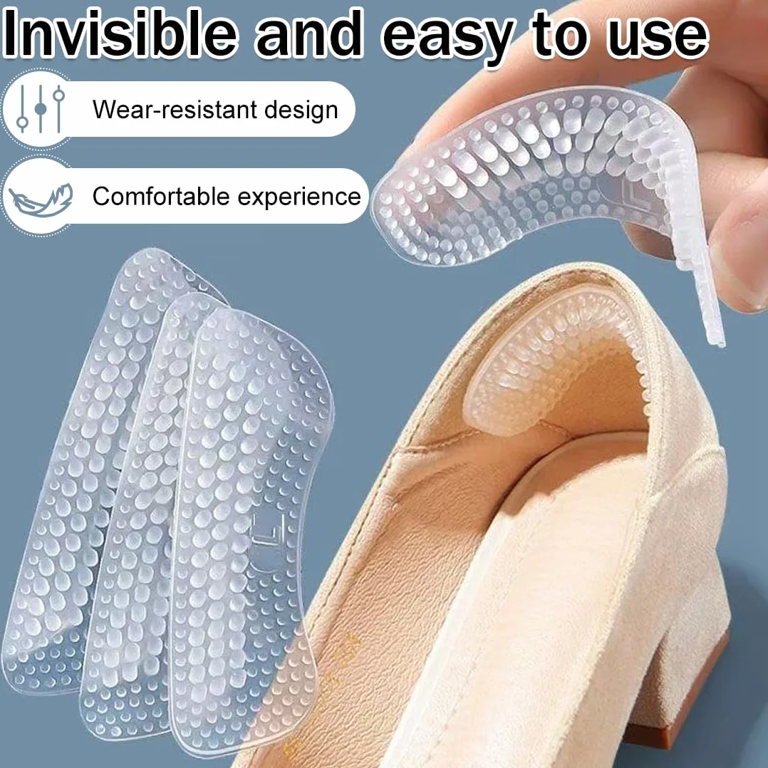 Taloneras Silicona Antirozaduras para Zapatos 4 Pares Almohadillas Talón
