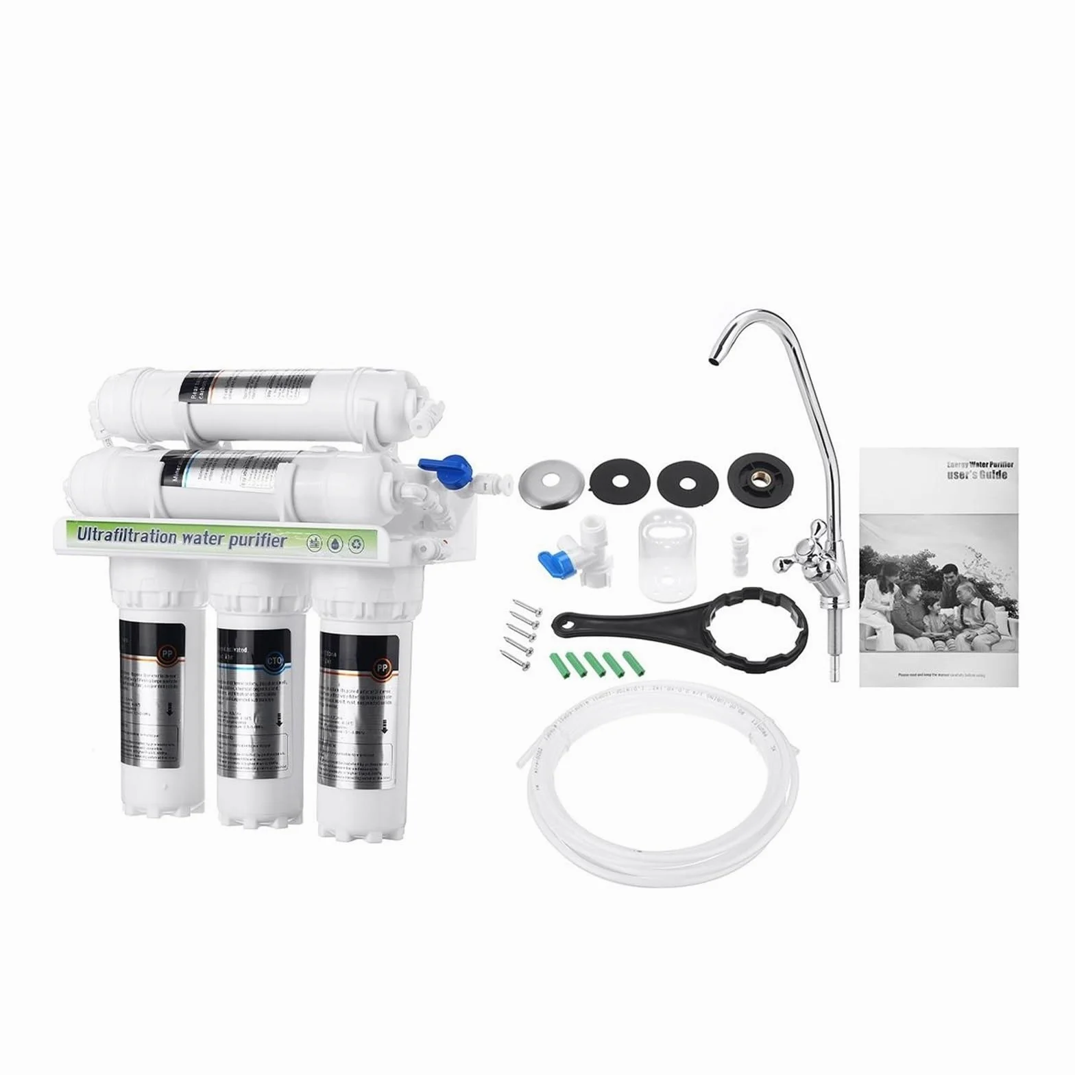 Sistema de filtrado de agua De filtración de agua por ultrafiltración de 6 etapas, purificador de grifo de cocina for el hogar, filtración de agua potable, ultrafiltración doméstica
