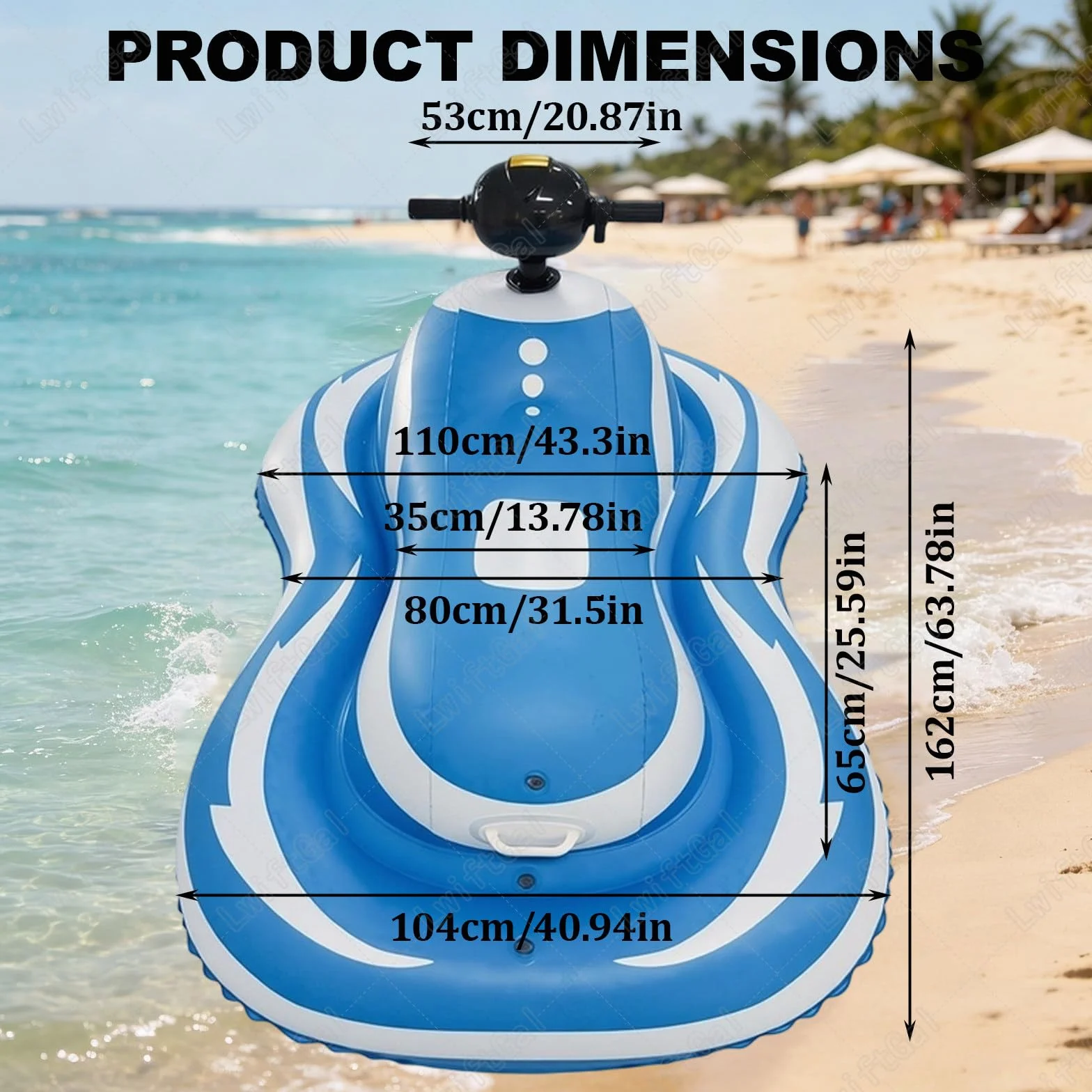 Moto AcuáTica Inflable De Verano con Scooter Submarino (Motor De 250w), Capacidad de Carga 100 kg, 60 min de Uso, 6-8 km/h, para Snorkel Buceo Natación Green