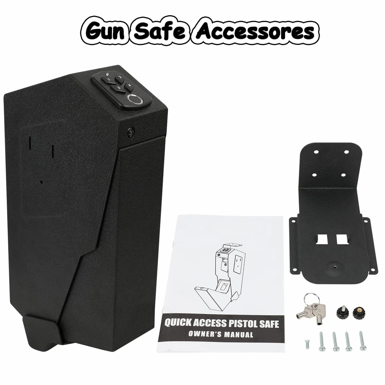 Caja Fuerte Biométrica para Armas con Huella Dactilar - Acceso Rápido, Desplegable para Pistolas