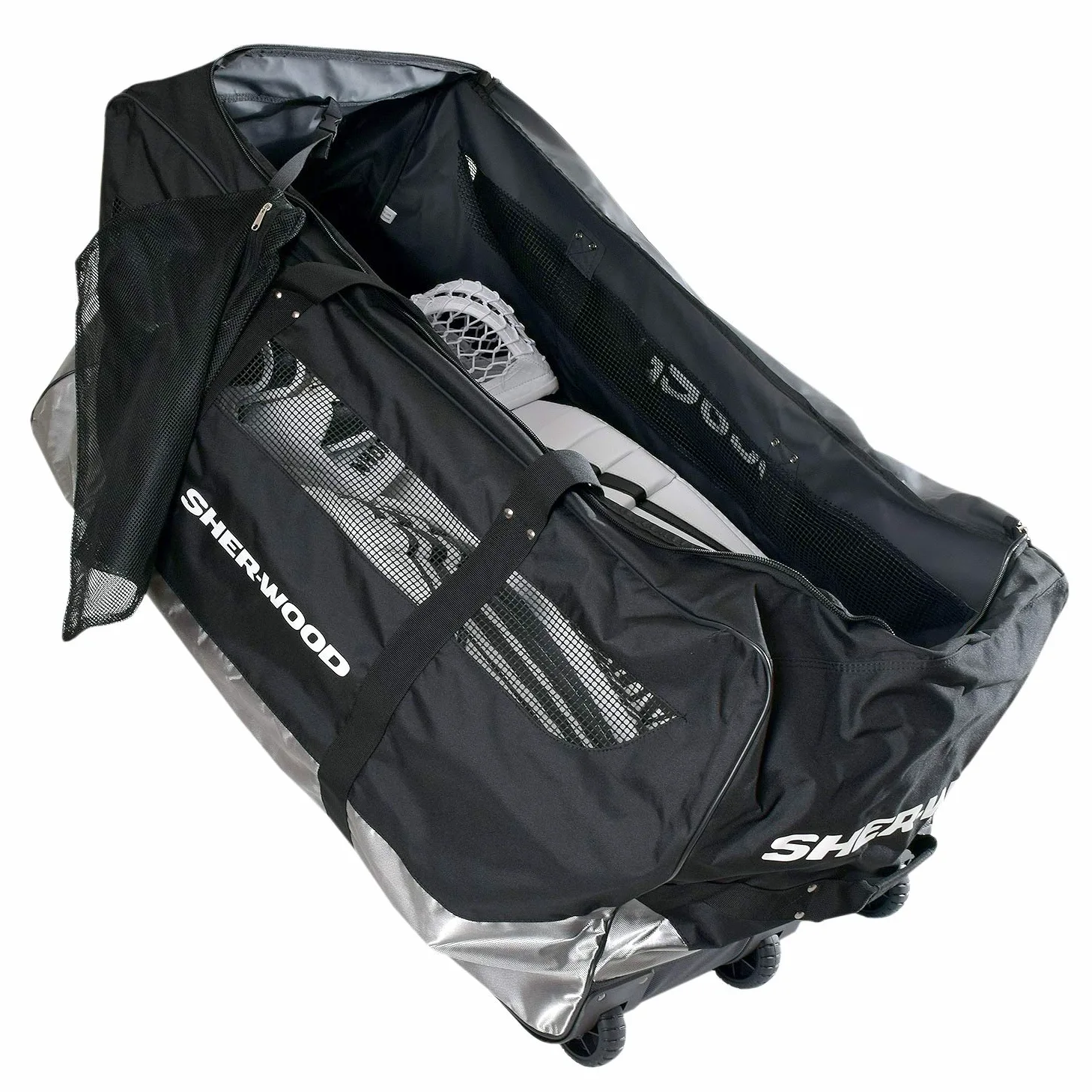 Sherwood Bolsa de Hockey sobre Hielo SL 800 Goalie Wheel Bag, Unisex Adulto, Azul/Gris, 111 x 56 x 55 cm, 92 Liter