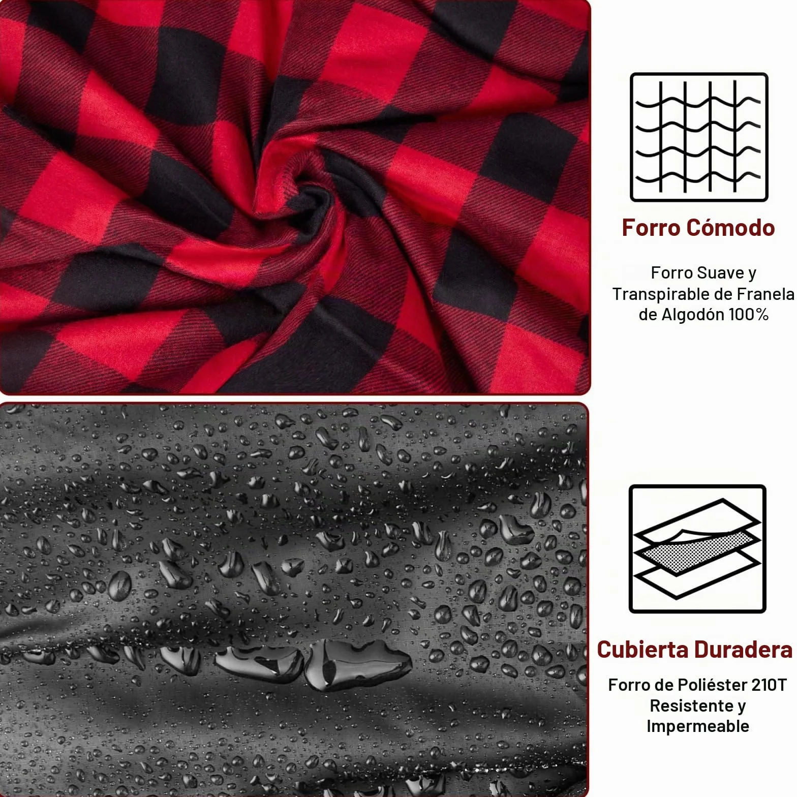 Sacos de Dormir Doble de algodón en Invierno, Saco de Dormir de Franela Grandes Impermeables y cálidos para 2 Personas, adecuados para Acampar al Aire Libre, Viajes en Autocaravana