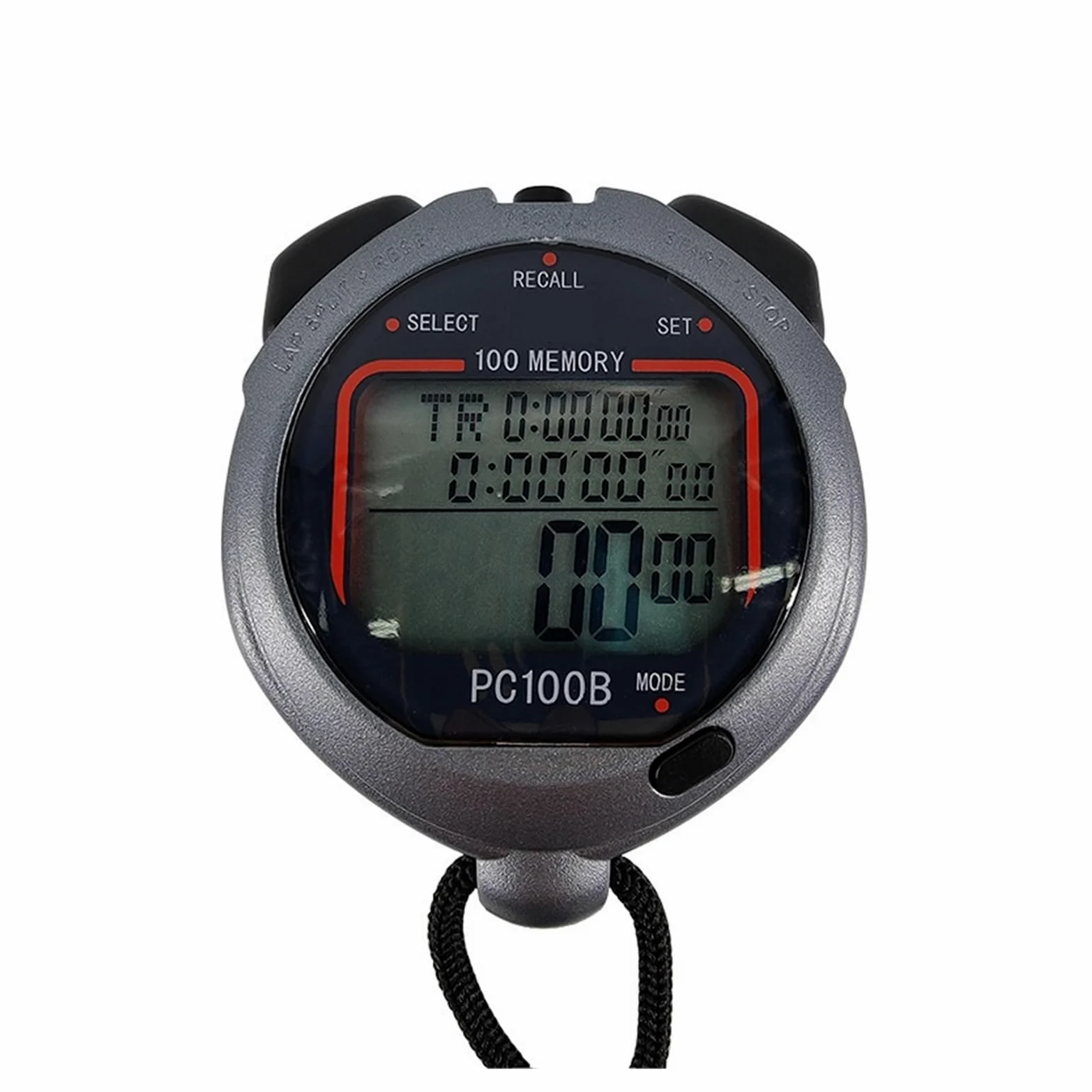 Cronómetros, PC100B Cronómetro deportivo for entrenamiento atlético con temporizador de carrera 3 filas y 100 canales