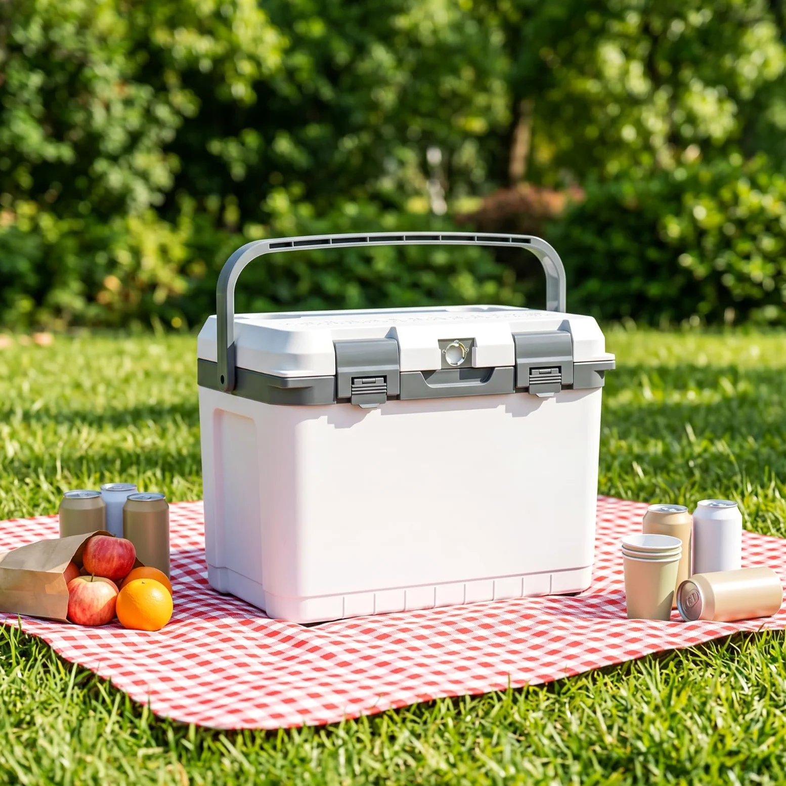 rockible Nevera Térmica con Acumuladores Frío Compacta Nevera Camping con Asa Aislada Refrigerador para Viajes en Coche