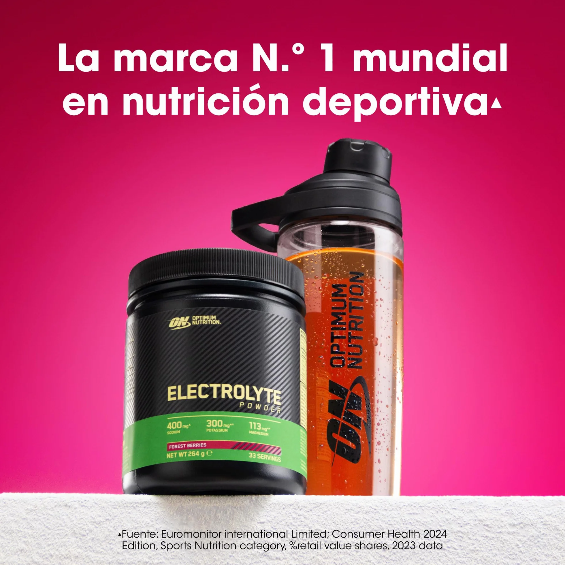 Optimum Nutrition Electrolitos en Polvo Frutos del Bosque 264 g 33 Raciones