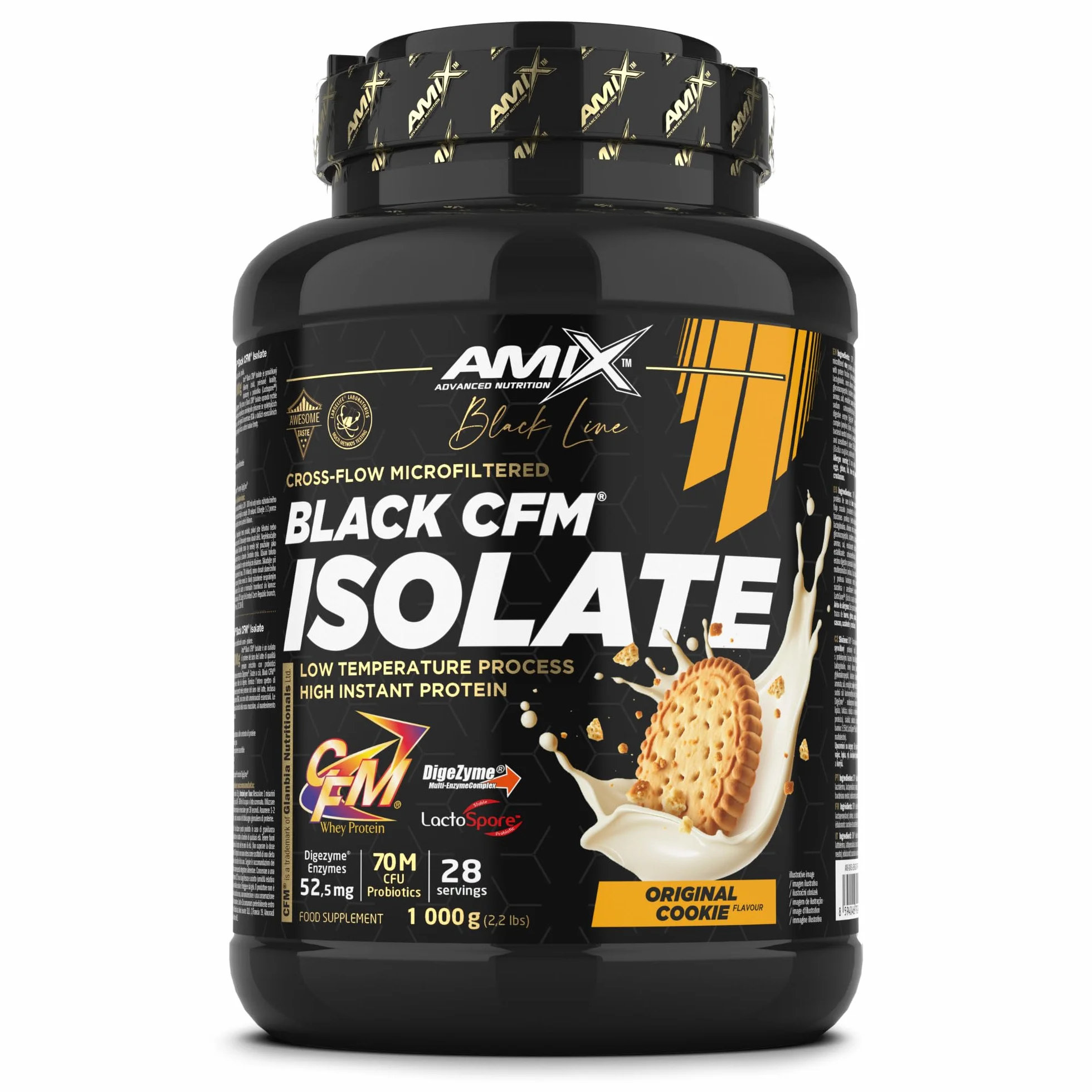 Amix Proteína BLACK CFM ISOLATE 1 Kg Sabor Cookie