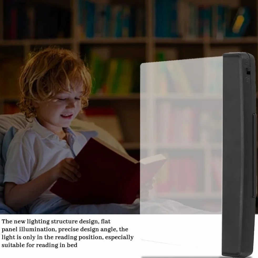 Luces Planas LED para Libros, Lámpara de Lectura de Panel Protección Ojos