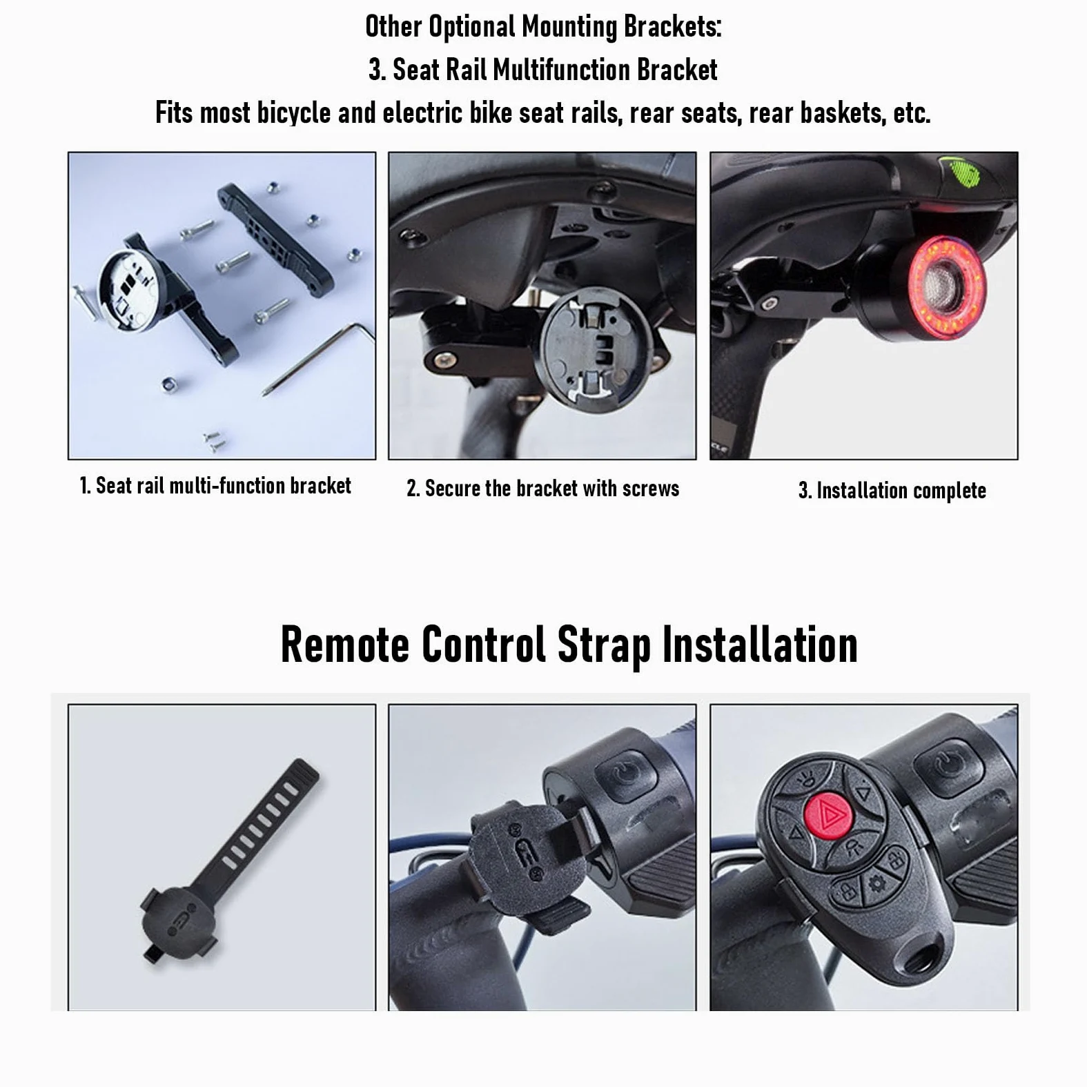 Naroote Luces para Bicicleta, Faro Delantero Recargable para Bicicleta con Protección IP65 y Control Remoto, Sensor Inteligente, 15 Modos de Iluminación, Alertas de Emergencia