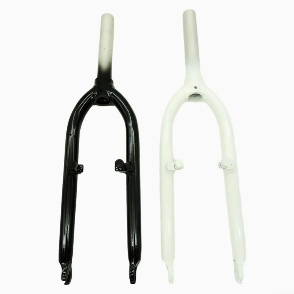 Horquilla delantera de bicicleta plegable de aleación de aluminio de 20 pulgadas con freno en V, tubo superior de 28.6 mm x 170 mm, horquilla de suspensión ligera para ruedas de 20 pulgadas (negro)