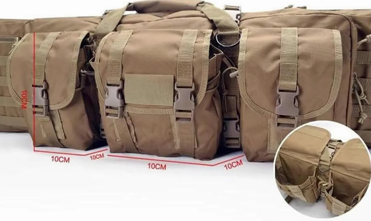 Táctico Mochila De Rifle Largo, Molle Mochila Militar, Mochilas De Asalto Militar, Caza Táctica Pesca Airsoft Gear Gun Rifle Mochila Campo De Tiro Mochila, Airsoft Armas Bolsa, Gran Capacidad
