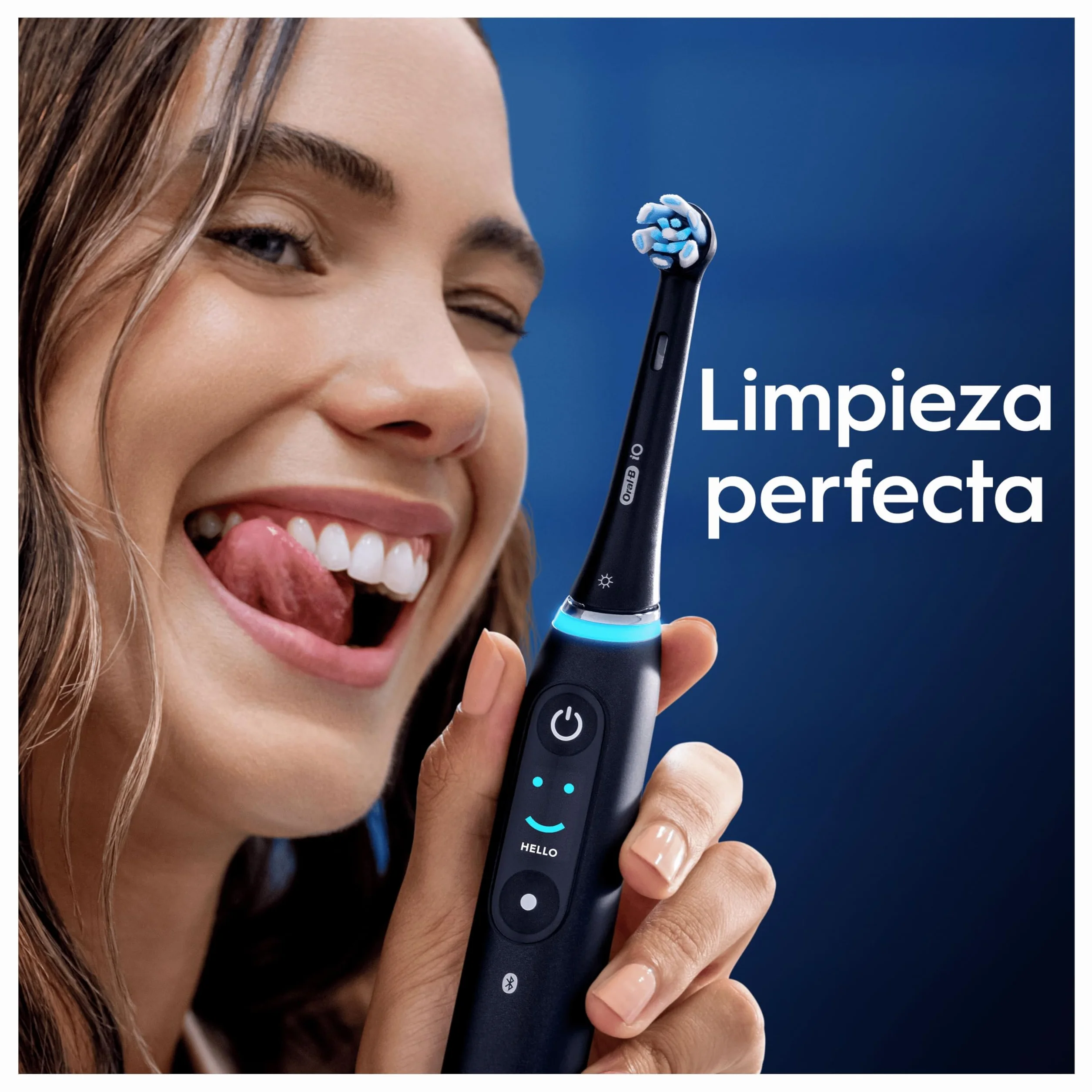 Oral-B iO Ultimate Clean Cabezales De Recambio Originales, Pack de 6, Negros Para Cepillos Eléctricos