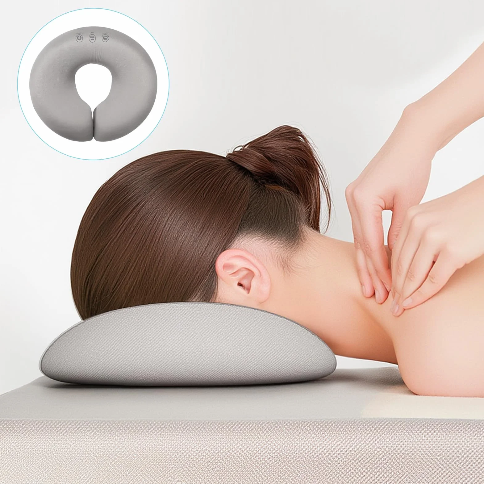 APOMOONS Cojín de masaje facial perforado masajeador reposacabezas