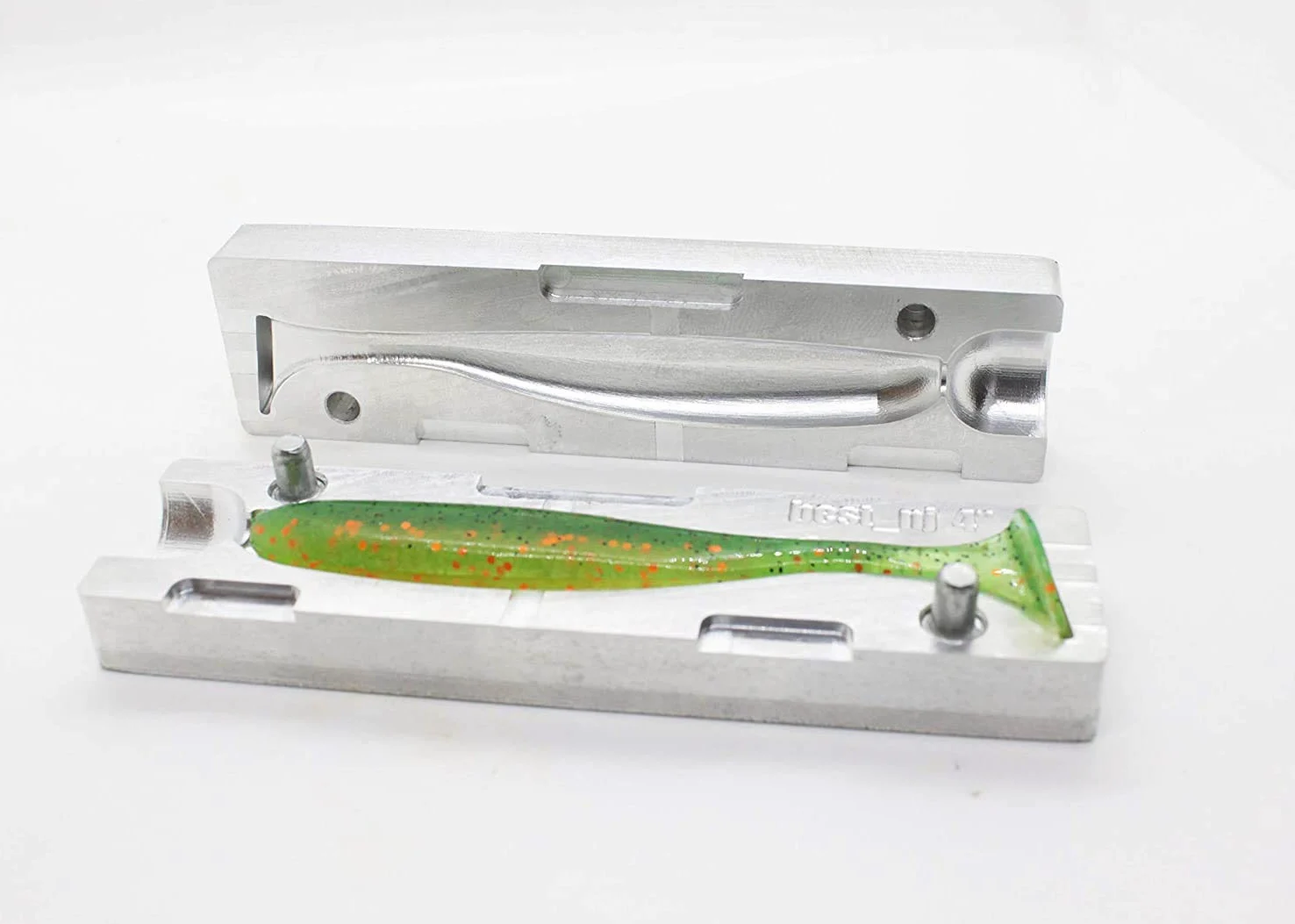 Molde de Pesca de plástico Flexible para la fabricación de señuelos por inyección fácil de 10,2 cm (Aluminio CNC)