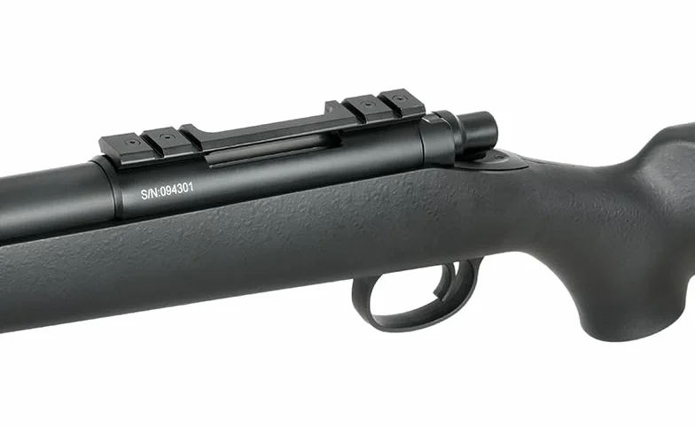 Rifle Francotirador Sniper Airsoft 6 mm VSR-10 CM.701C-U Cyma Negro. Potencia 2,5 Julios. Incluye 1 Cargador. Acción Manual o de Muelle. Versión upgradeada 520 fps