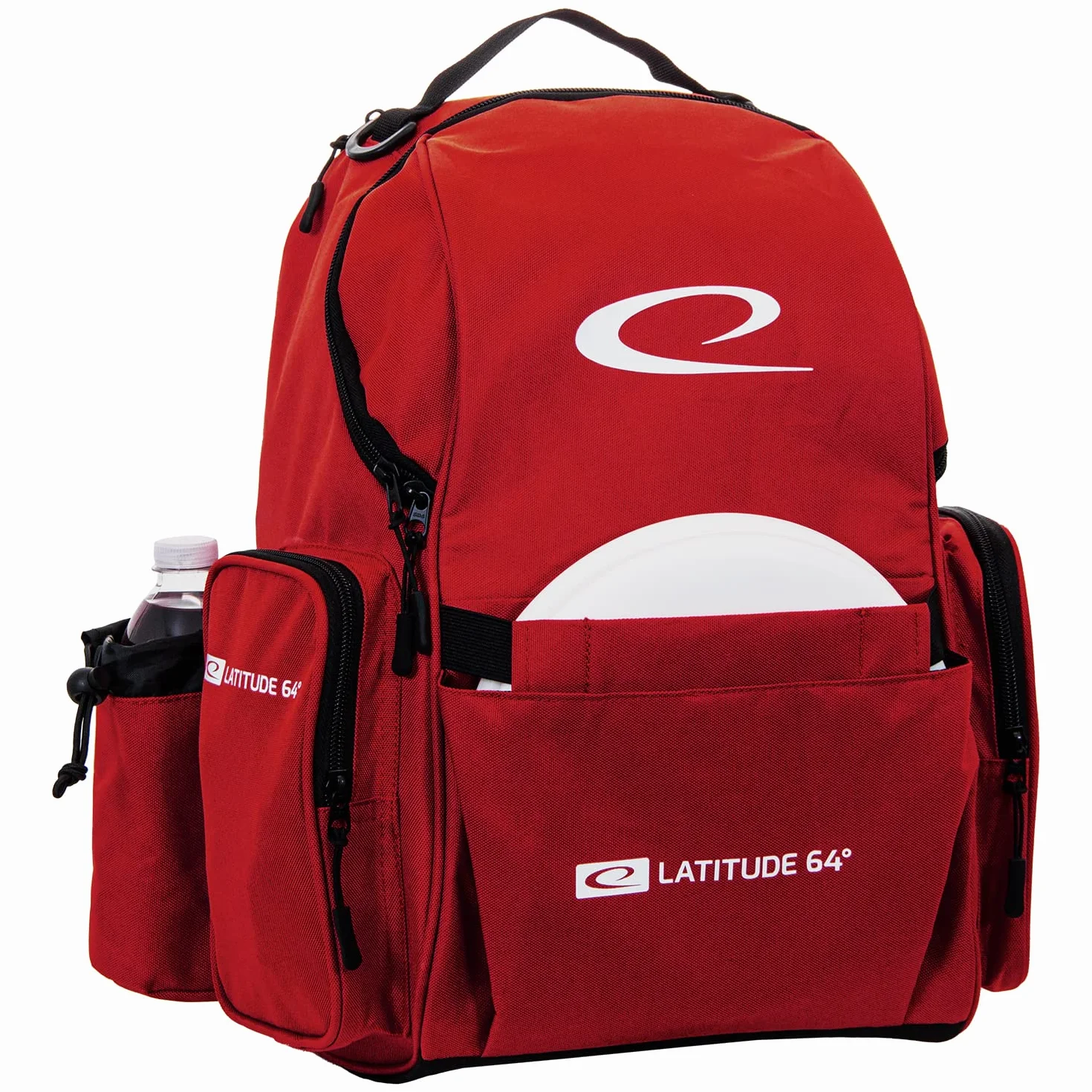 Latitude 64 Swift Disc - Mochila de golf | Bolsa ligera para frisbee con almacenamiento de más de 15 discos | Duradero y elegante (rojo salvo)