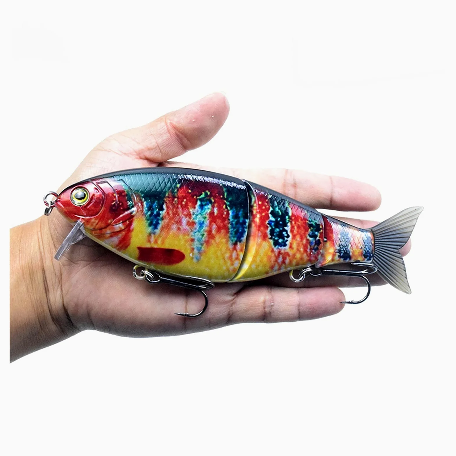 caihuashopping Señuelos de Pesca Señuelos de Pesca Se Mantiene el Cebo Fuerza de Pesca 3 Secciones Soft Tail Flotante Wobble Retó Switebait Pesca Tackle Shad Lure 7in Cebos Artificiales (Color : 5)