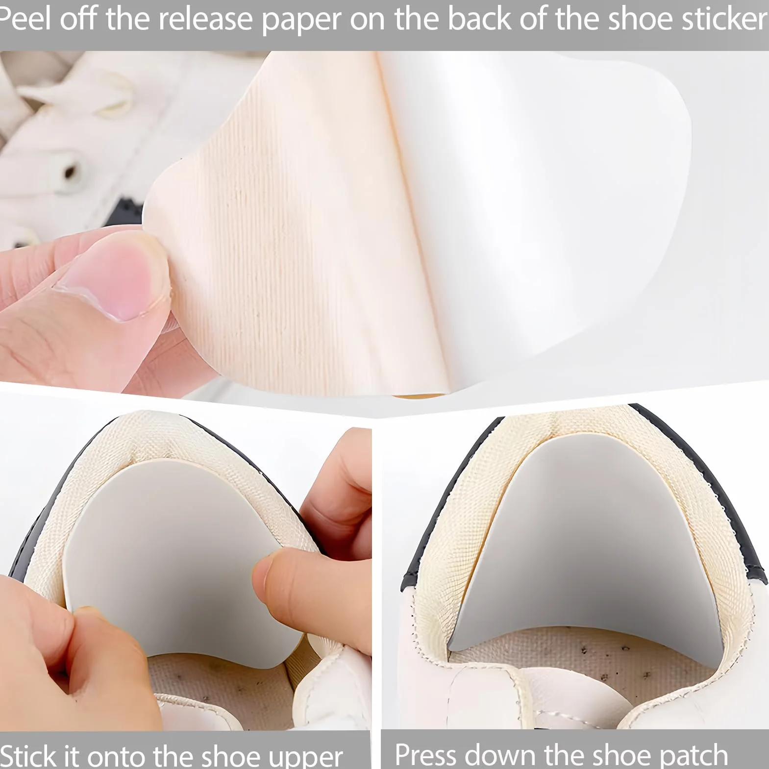 Parches de Reparación de Orificio de Talón, Almohadillas Microfibra para Zapatos, Talonera Adhesiva Antirrozaduras, Kit Protección Interior Zapatillas