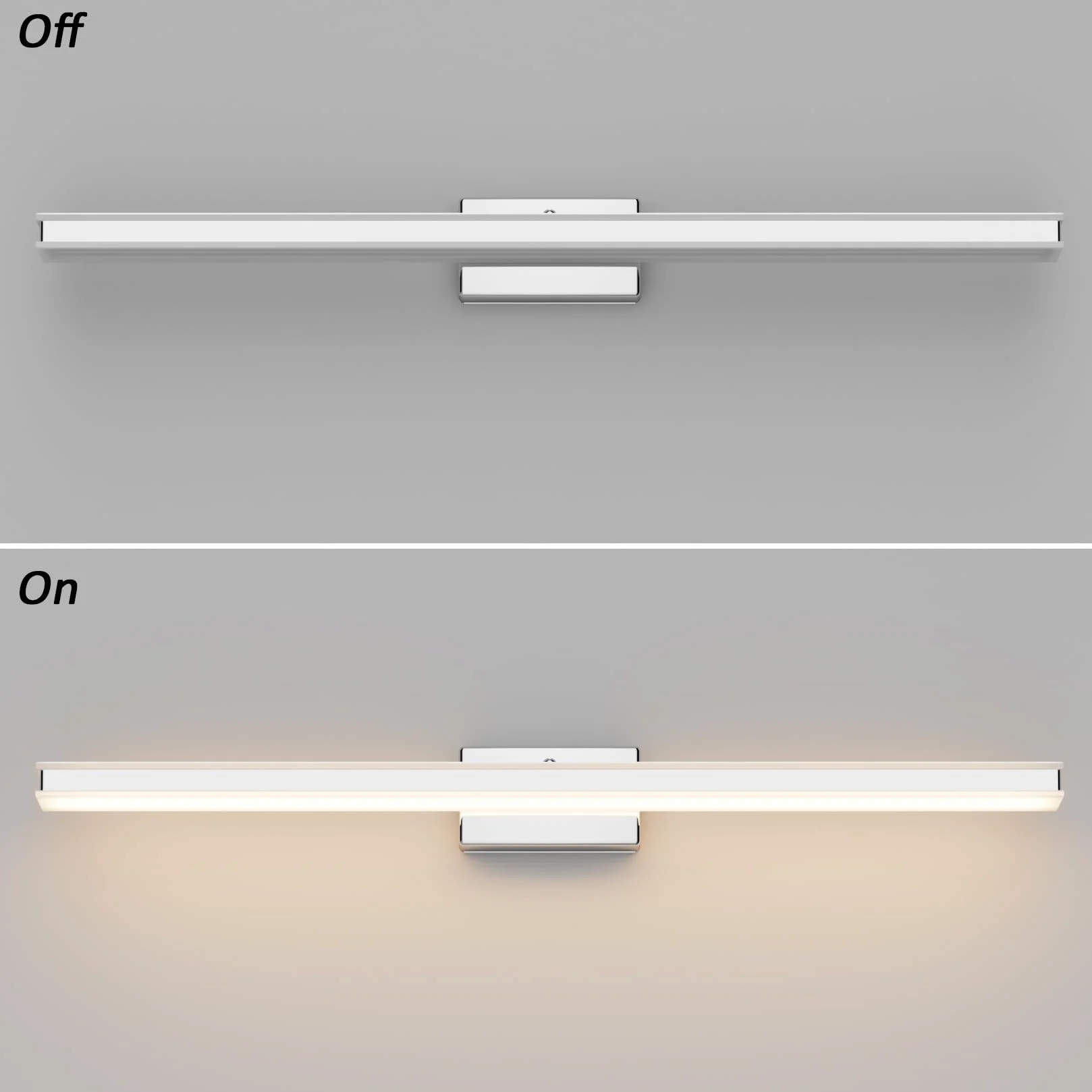 Klighten Luz Espejo Baño LED 60cm 20W 2000LM Apliques Moderno 110-240V 3000K Blanco Cálido Cromo