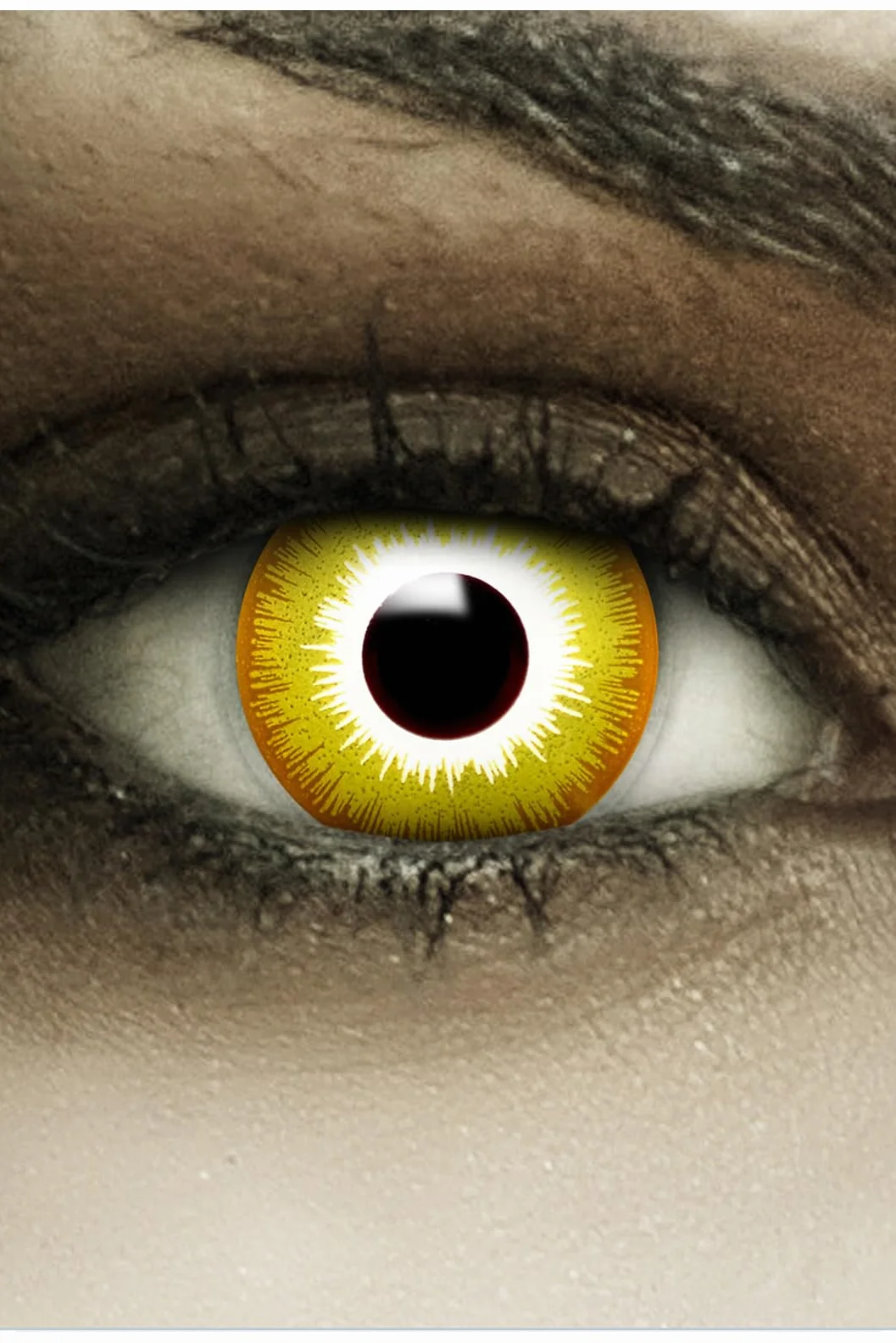 FXCONTACTS Lentes de contacto de colores Halloween carnaval 2 uds 1 par suaves desechables sin graduación AVATAR AMARILLO
