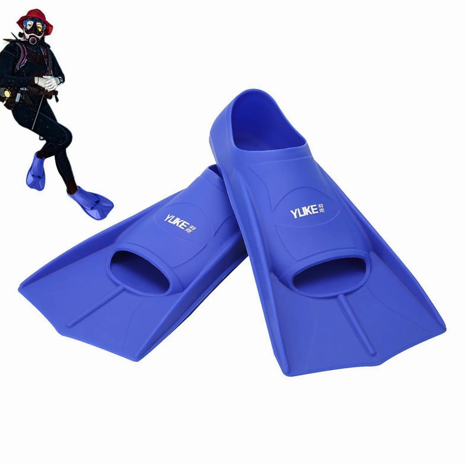 Aletas De Natación de Silicona Aletas cortas - Entrenamiento Snorkel Para Adultos | Aletas De Buceo Con Pie Completo Y Hoja Flexible, Aumento De Velocidad, Uso En Natación | Aletas De Natación Para