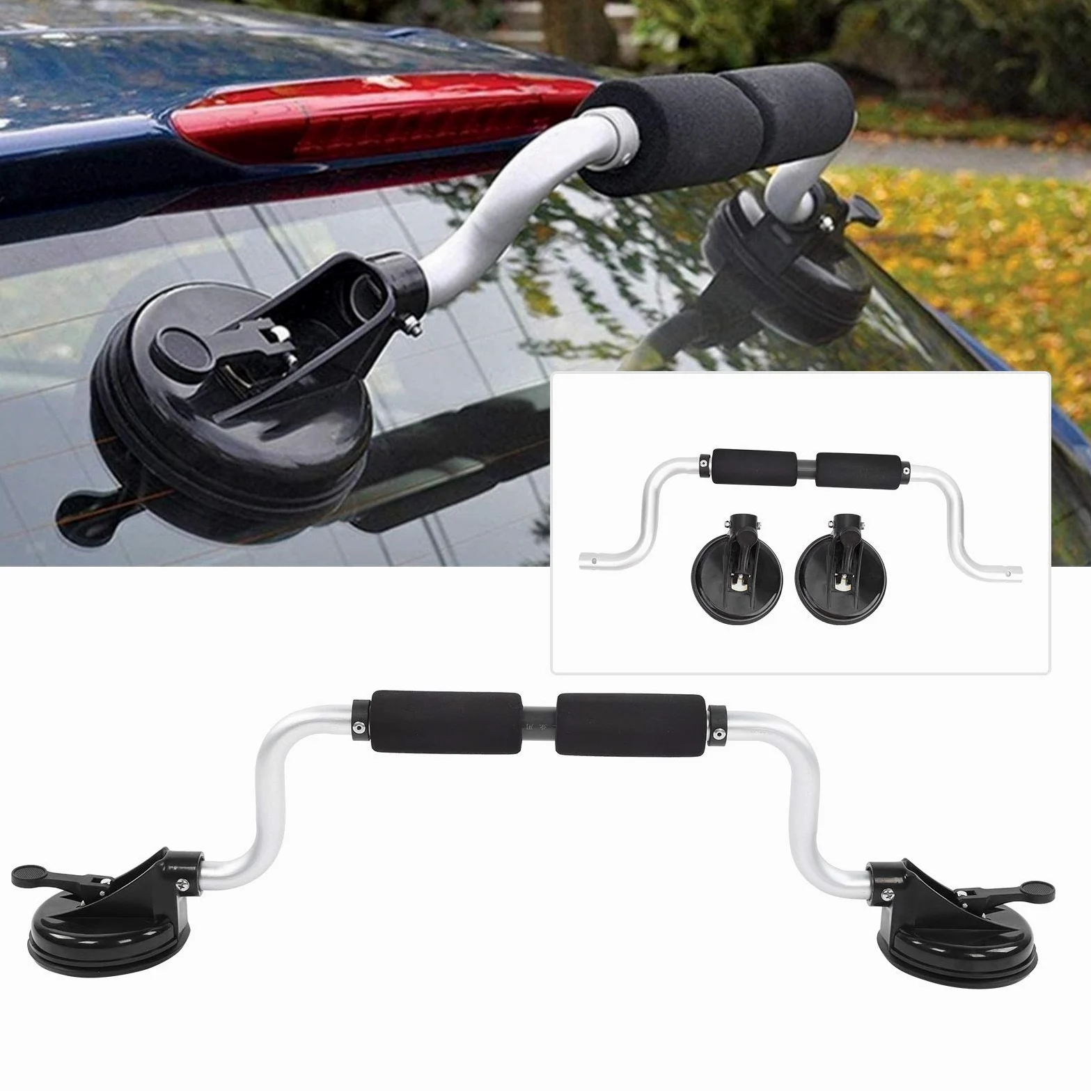 Ayuda de carga de kayak premium con soporte de rodillo de ventosa, duradero, fácil de usar y versátil para cargar el techo del coche