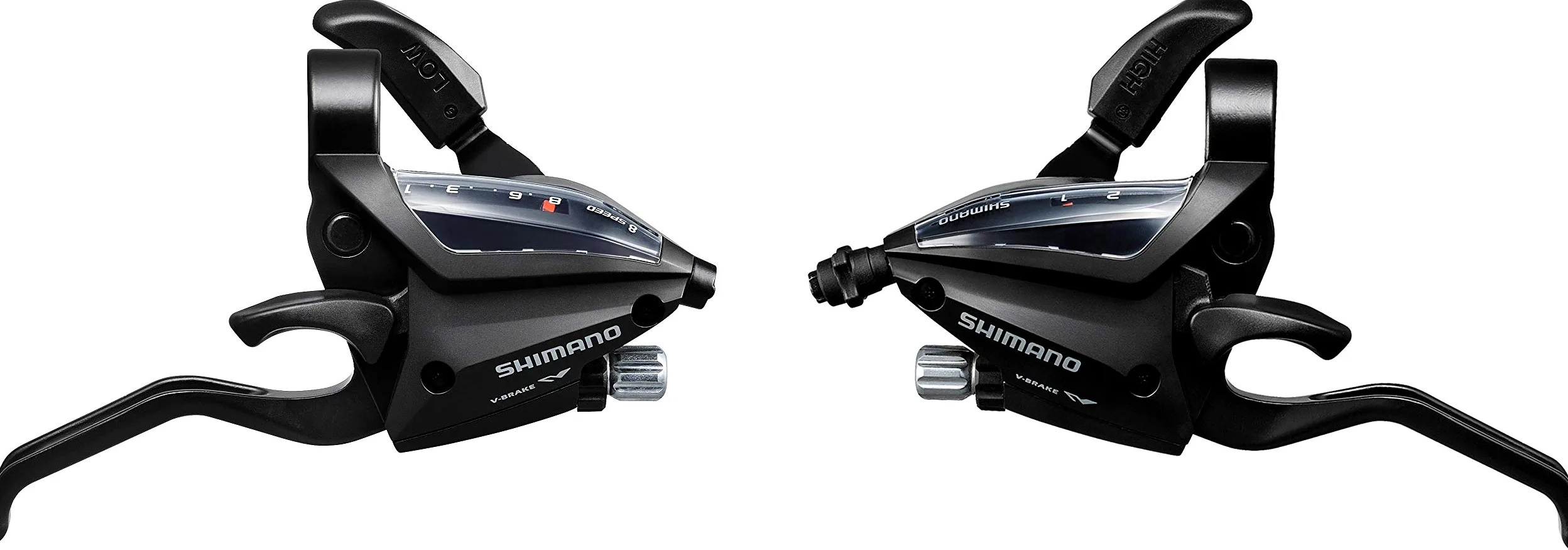 Shimano Altus ST-EF500 EZ Fire Plus STI - Juego de Palanca de 2 Dedos, 2 x 8 velocidades, Color Negro