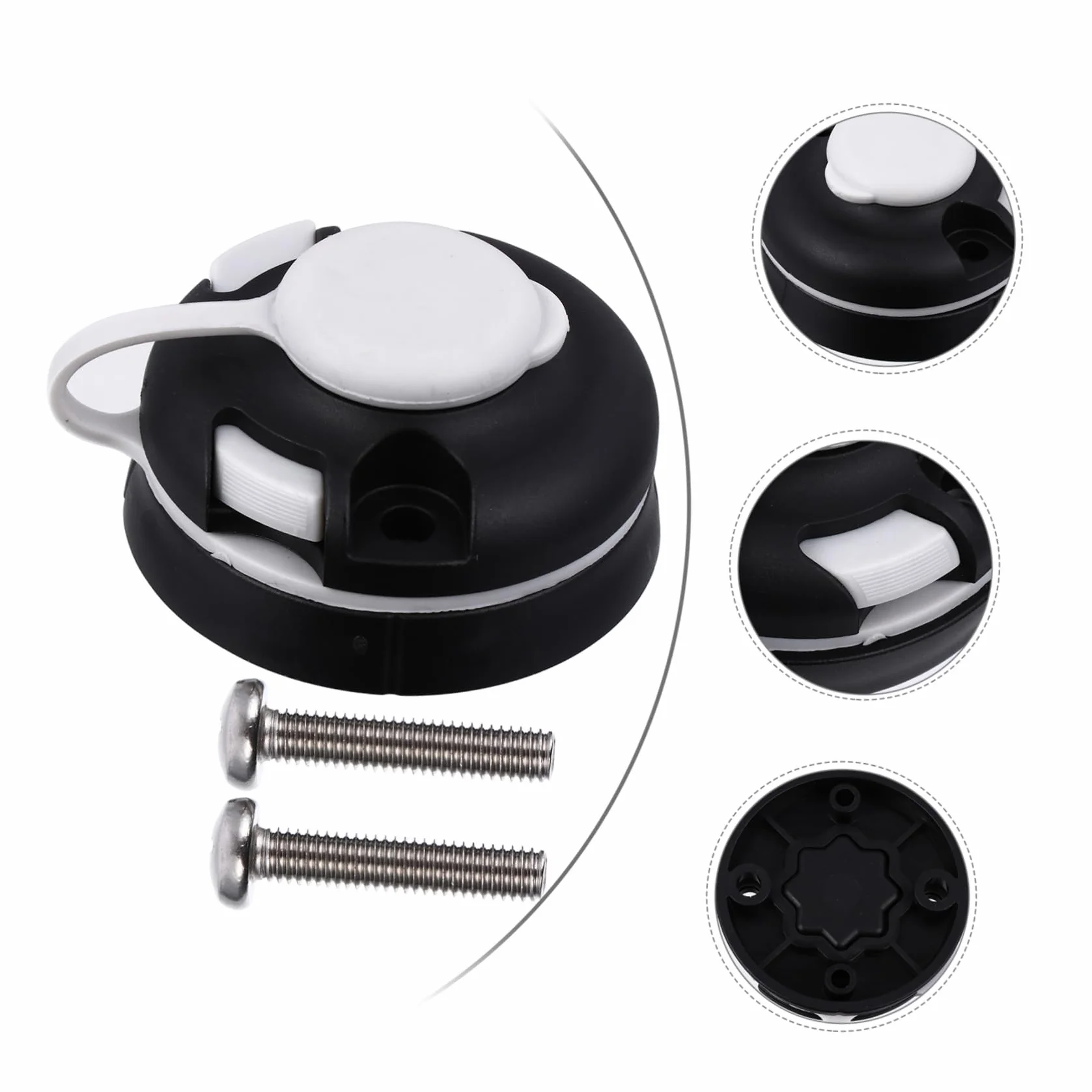 Base de Montaje Redonda para Kayak, Accesorio para Soporte de Caña de Pescar, Material Resistente Tornillos, Compacto y Portátil, Adecuado para Pesca en Bote y Canoa