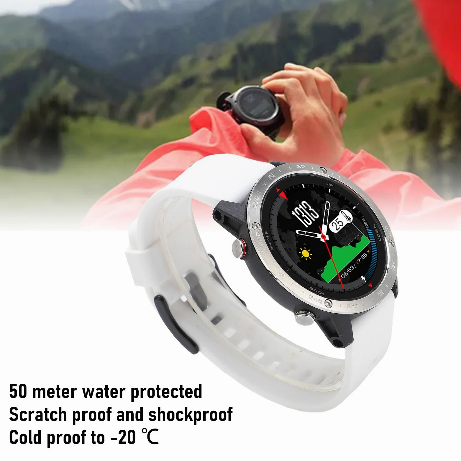 Drfeify Reloj de Buceo con Sensor de Profundidad | Clasificación de Agua de 50 M para Natación, Carcasa de Aleación de Ti, Notificaciones Inteligentes, Batería de Larga