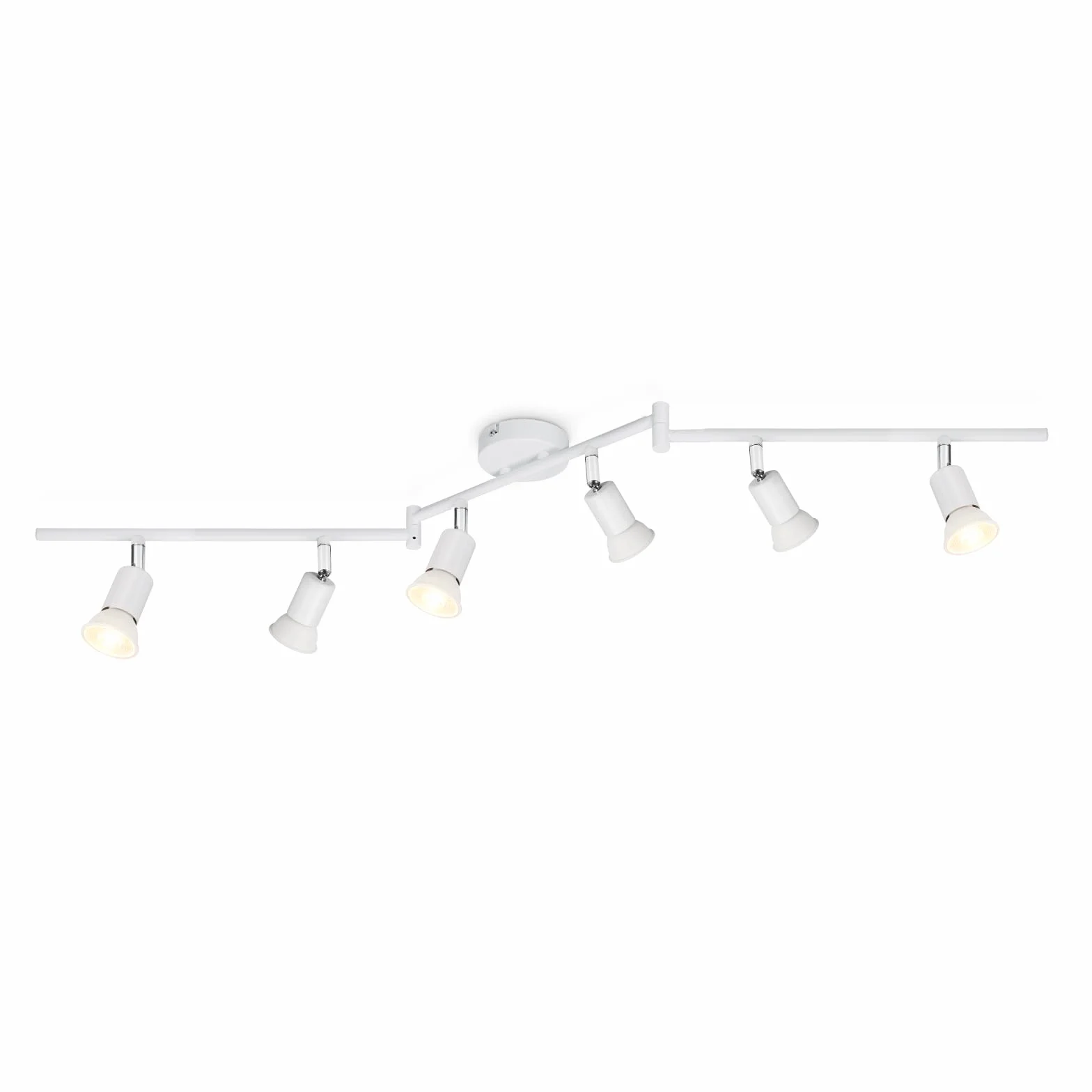 Lámparas de Techo LED 6 Focos Orientables GU10 Blanco Giratoria