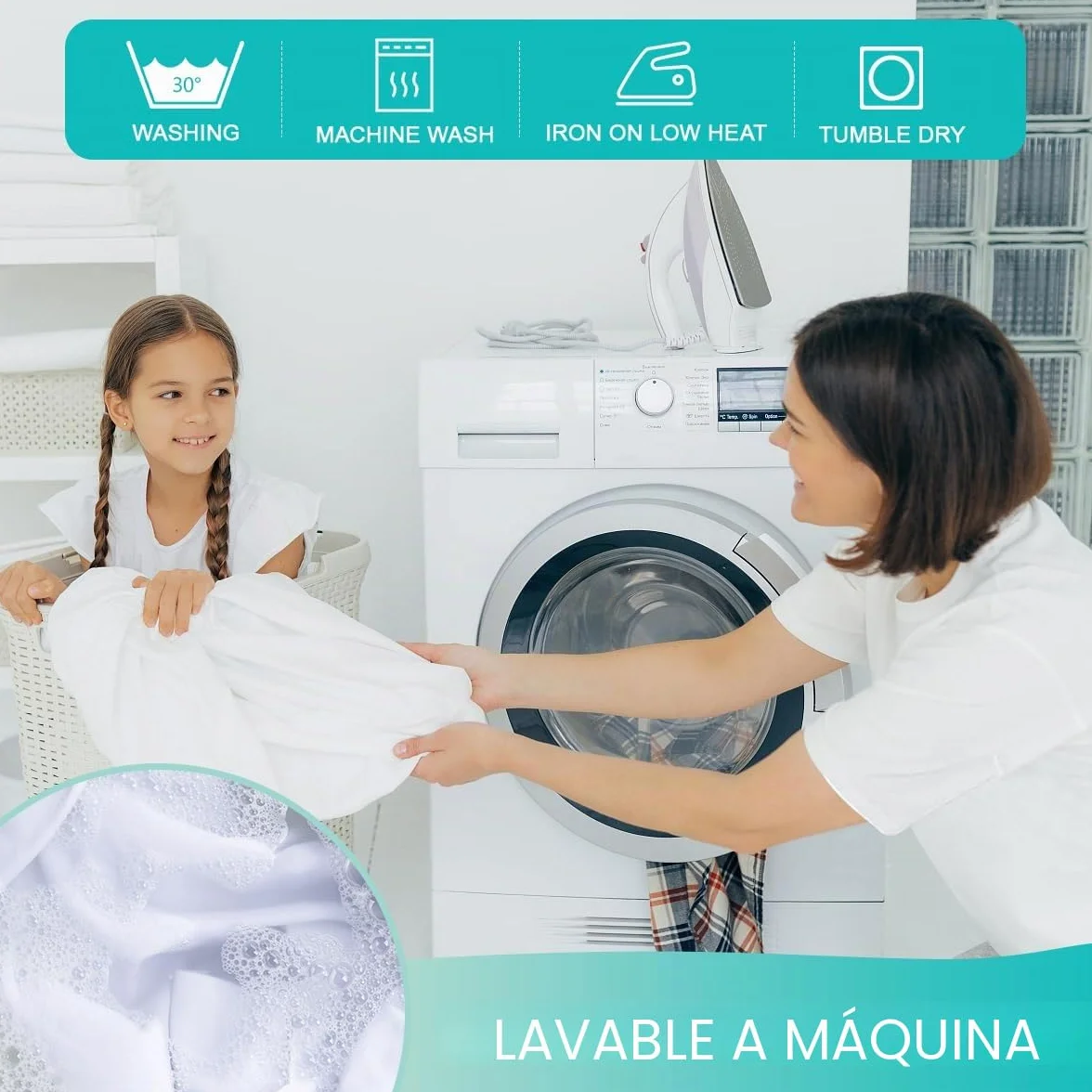 Funda para Camilla de Masaje con Orificio Facial 70x190cm Lavable