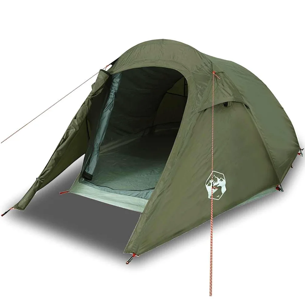 Tienda tipo túnel para personas, verde oliva, tienda de campaña impermeable con revestimiento de PU, xxcm, tienda de campaña ligera para aventuras al aire libre