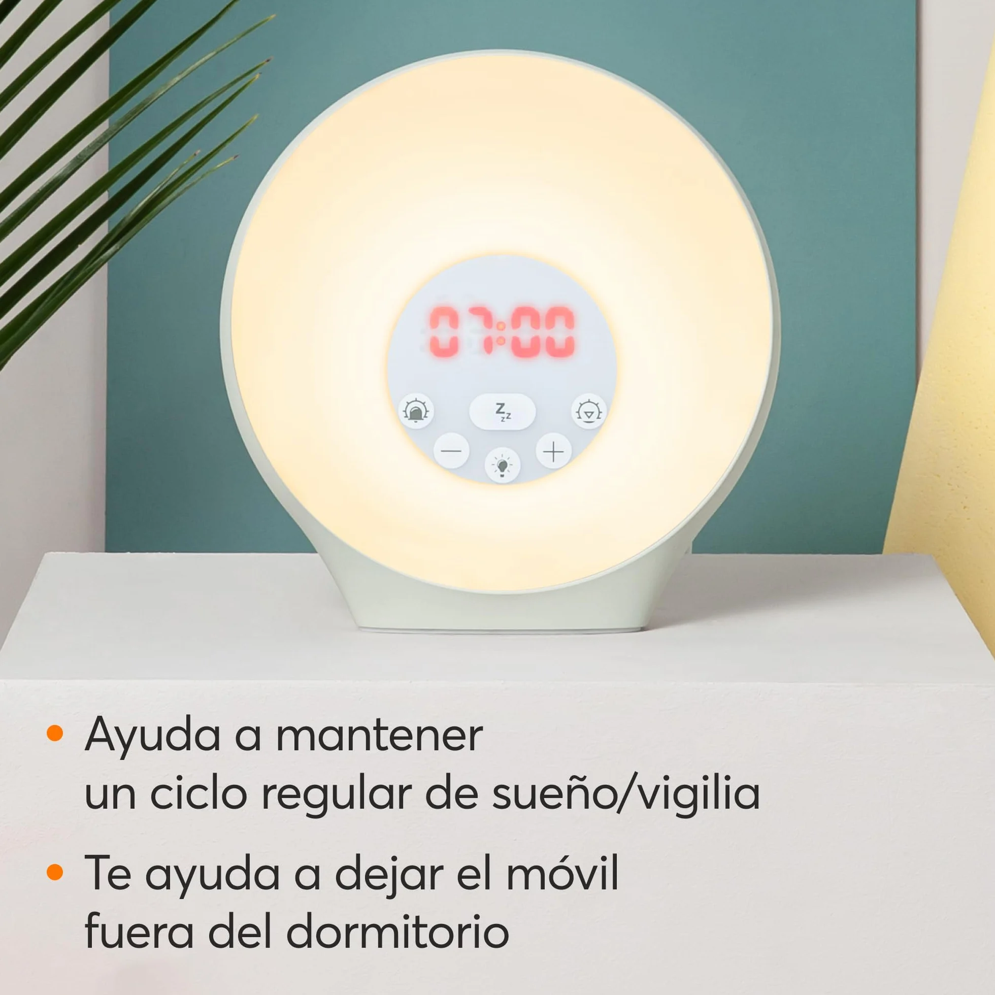 Lumie Sunrise Alarm, Despertador con Luz Amanecer y Anochecer Graduales, 5 Sonidos, 6 Colores