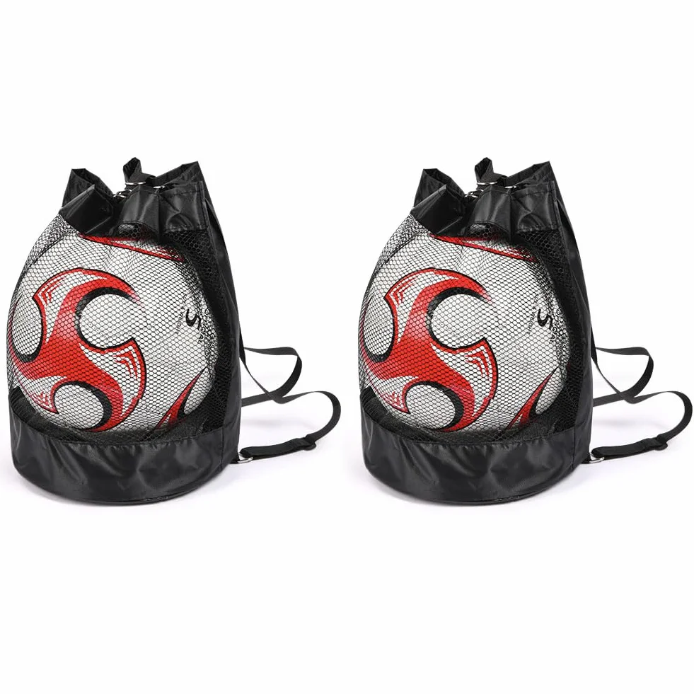 2PCS Bolsa de Malla Deportiva, Mochila de Malla Multiusos, Bolsa de Malla para Pelotas, para fútbol, Baloncesto, Tenis, Rugby, Voleibol