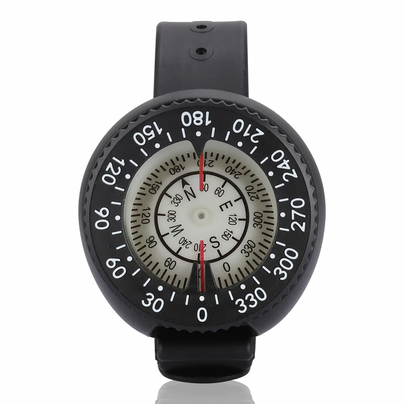 Night Wrist para Buceo, Calibrado para el Hemisferio Sur con Esfera y Pulsera Luminiscente, Lectura Superior y Lateral para Cuevas Submarinas y Snorkeling
