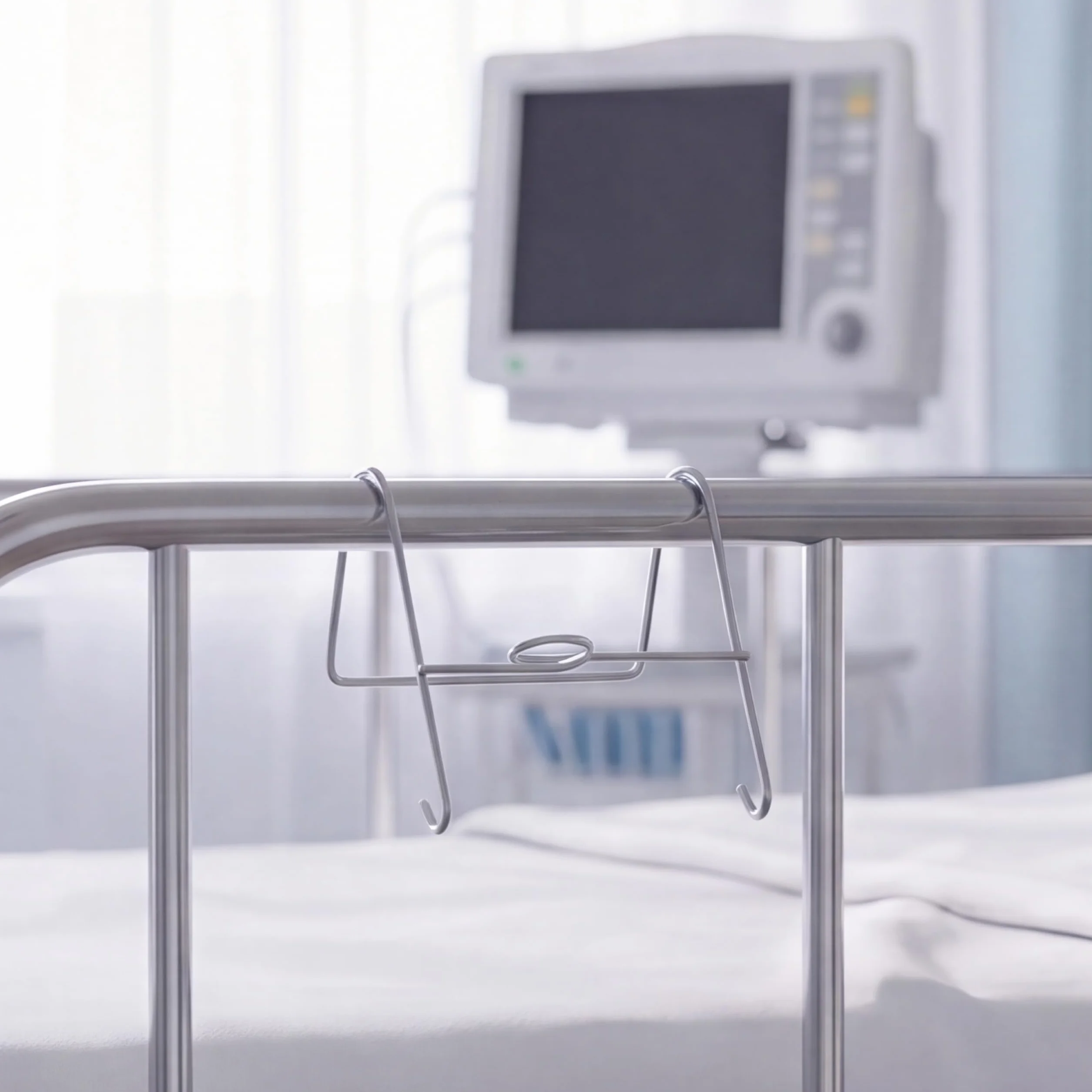KMINA Colgador Bolsa de Orina 1 Unidad Soporte Metálico Cama Gancho Zincado 2 L