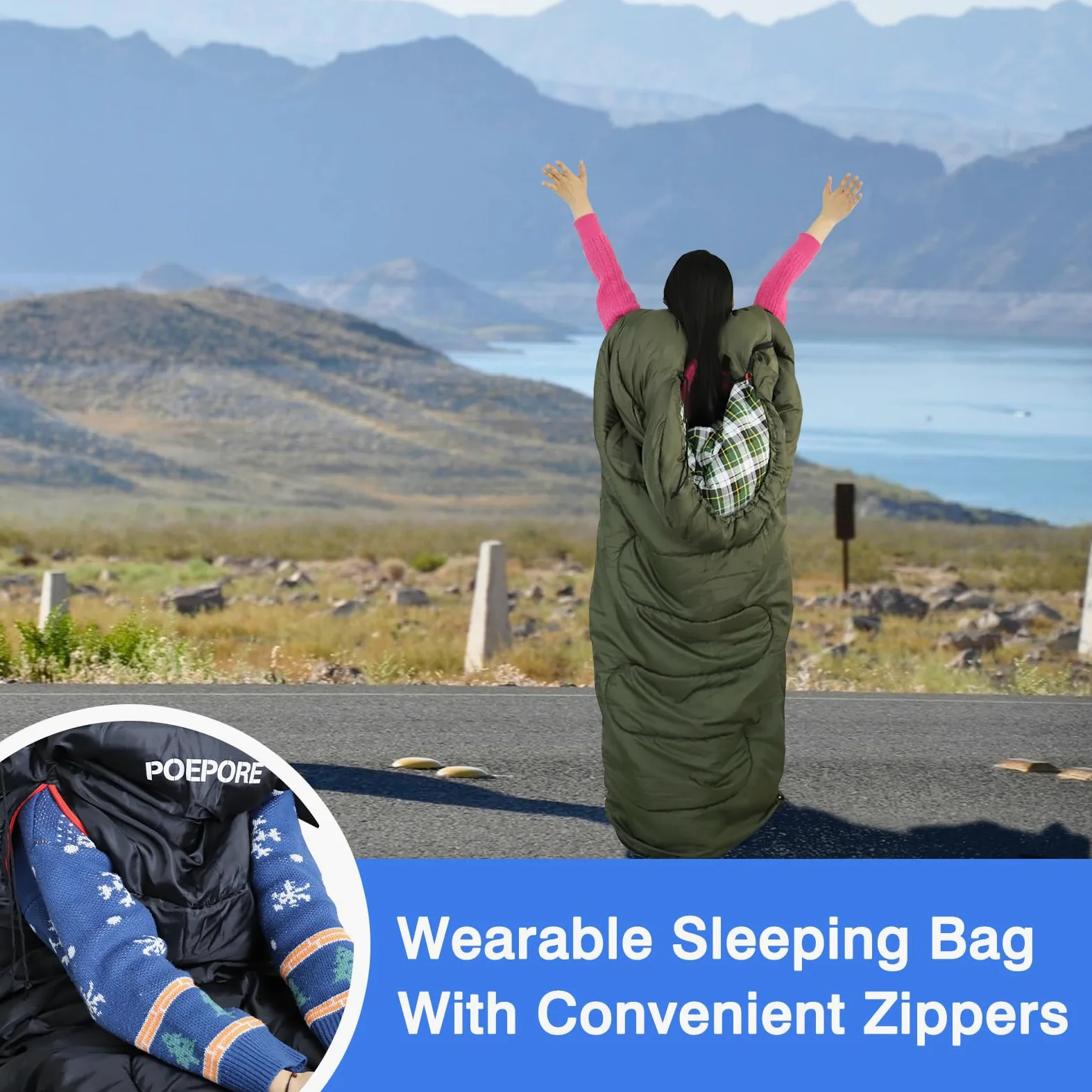 Saco de dormir de franela de algodón de 0 grados para clima frío para adultos, XXL, saco de dormir portátil para 4 estaciones, impermeable, con saco de compresión