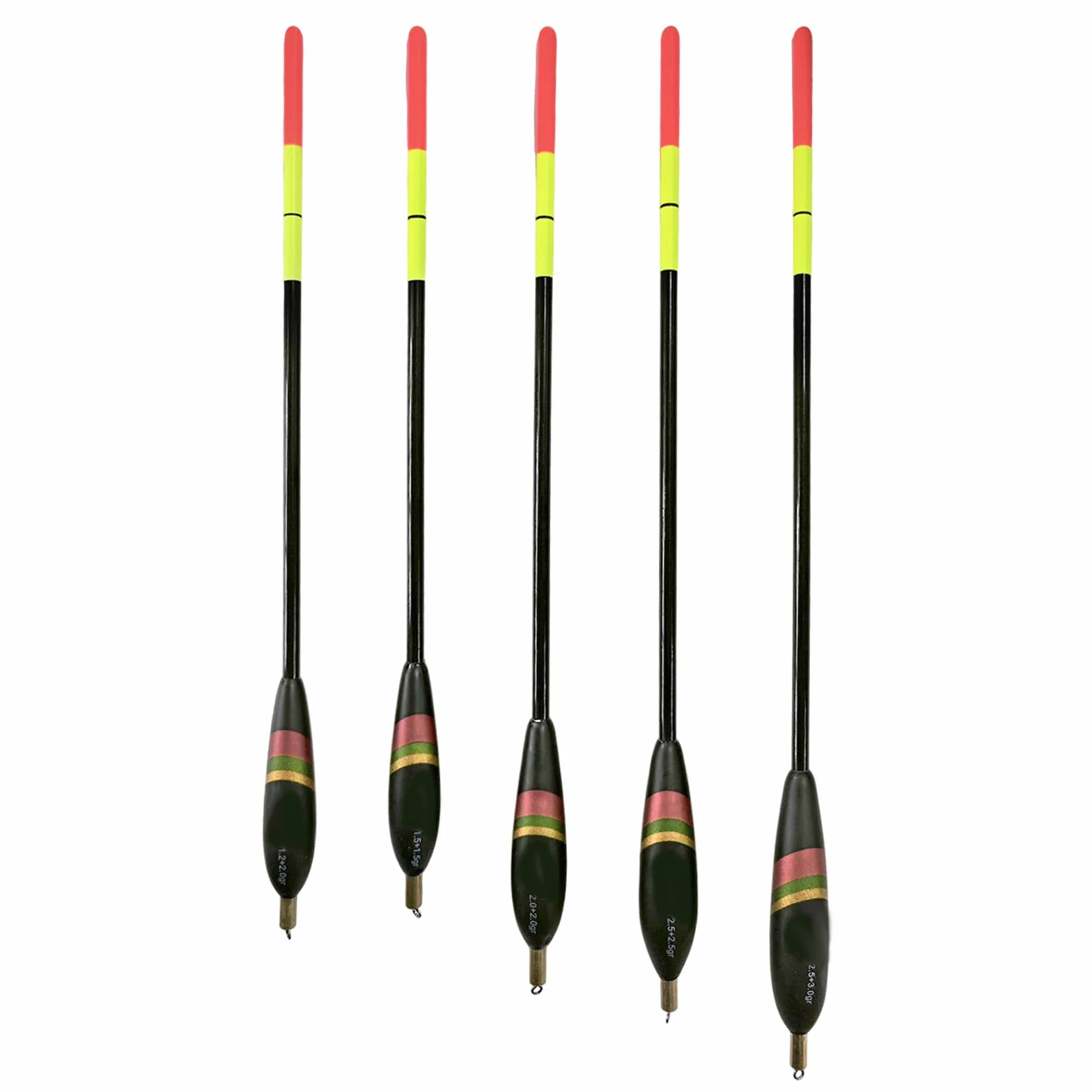 Waggler Set 5 Unidades 3.2g-5.5g - Flotadores de Pesca para Diversas Situaciones